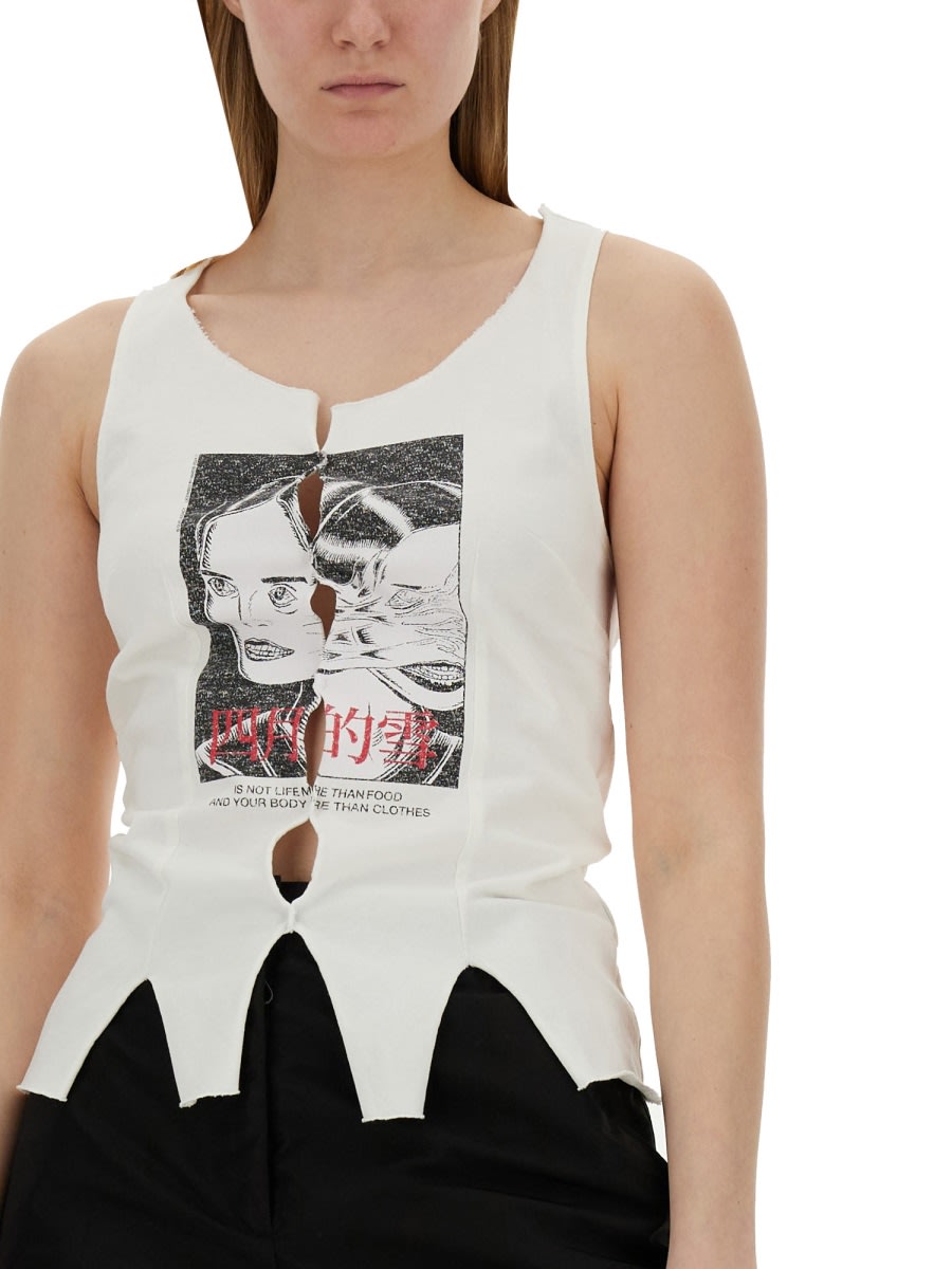 Shop Our Legacy Tank Top With Twin Print In White