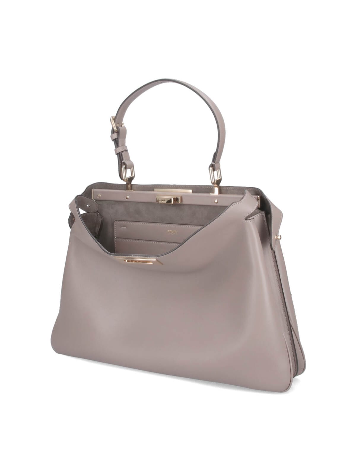 Fendi Peekaboo Soft Large Shoulder Bag In Sand