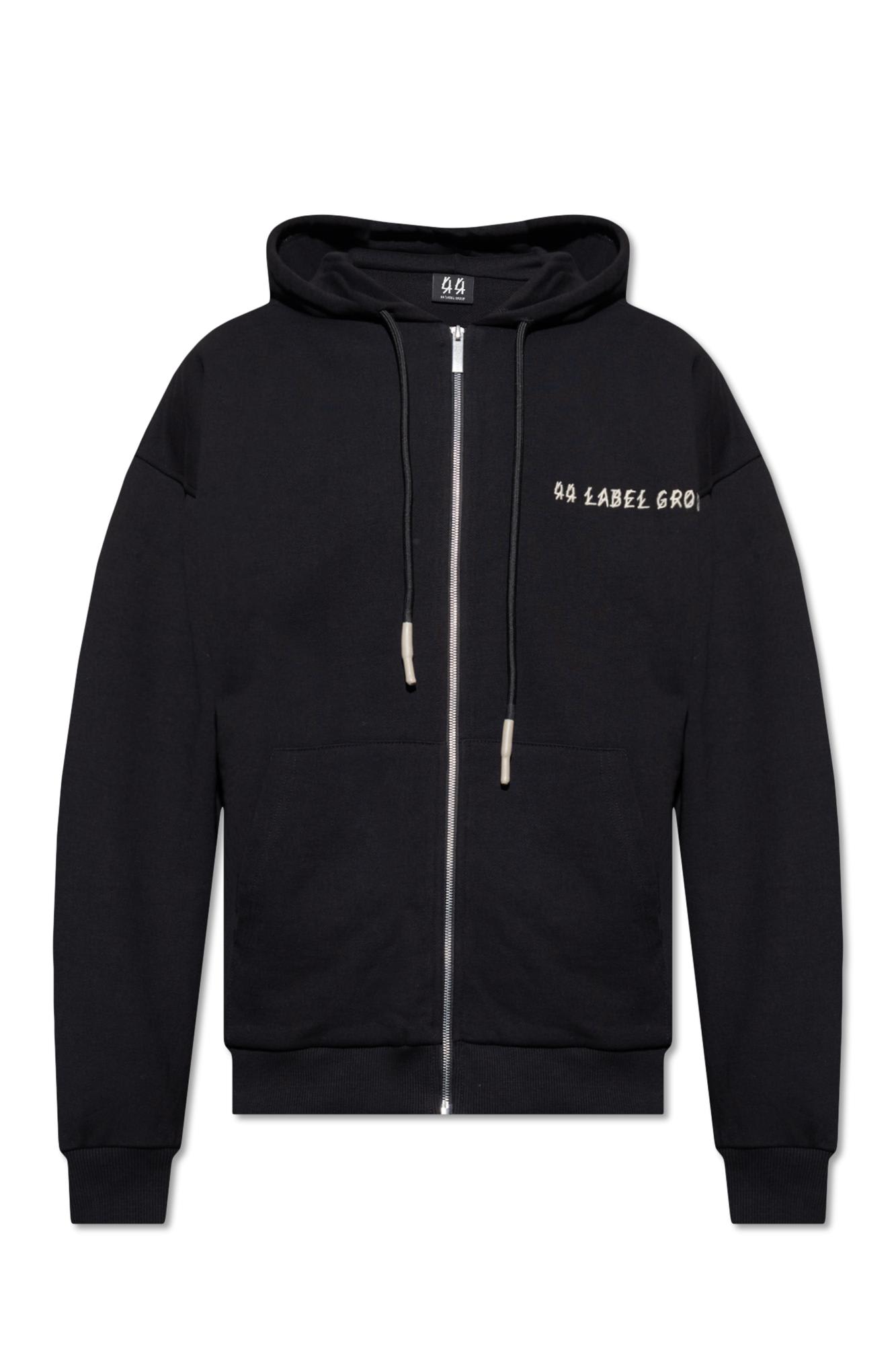 Shop 44 Label Group Hoodie With Logo Fleece In Black