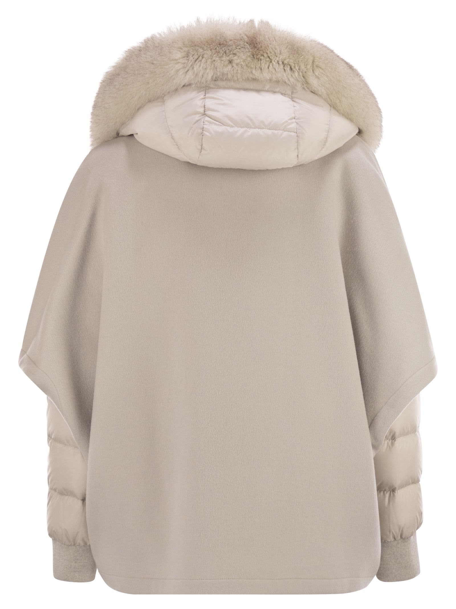 Moorer Pegaso - Down Jacket With Detachable Hood In Nude