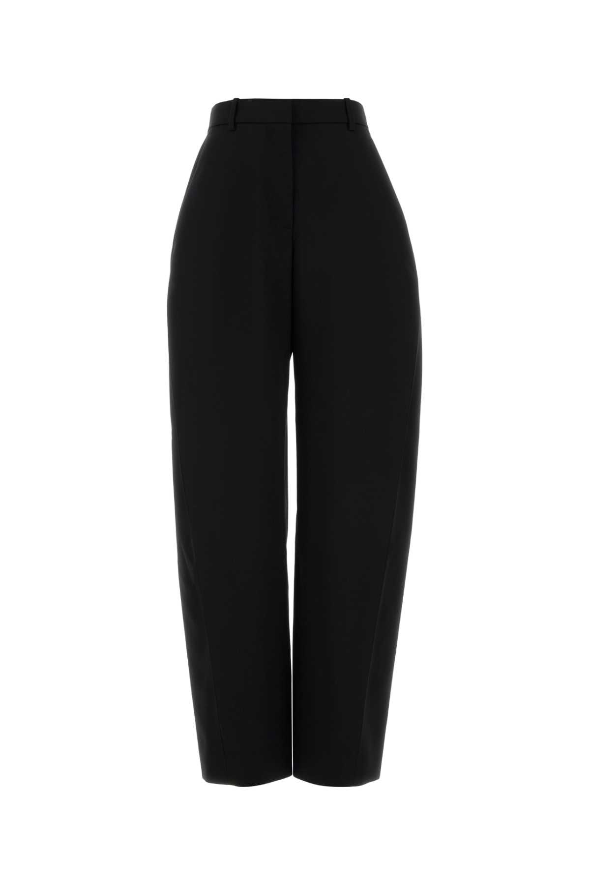 Givenchy Wool Trousers With Pleated Design And Button Detail In Black