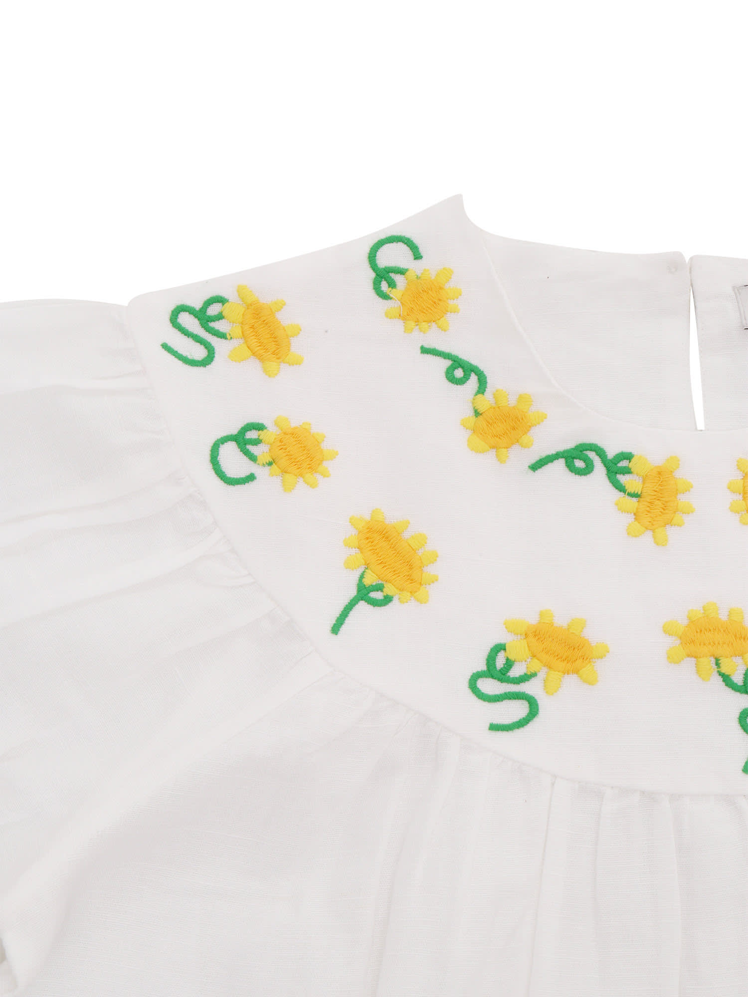 Shop Stella Mccartney White Blouse With Flowers