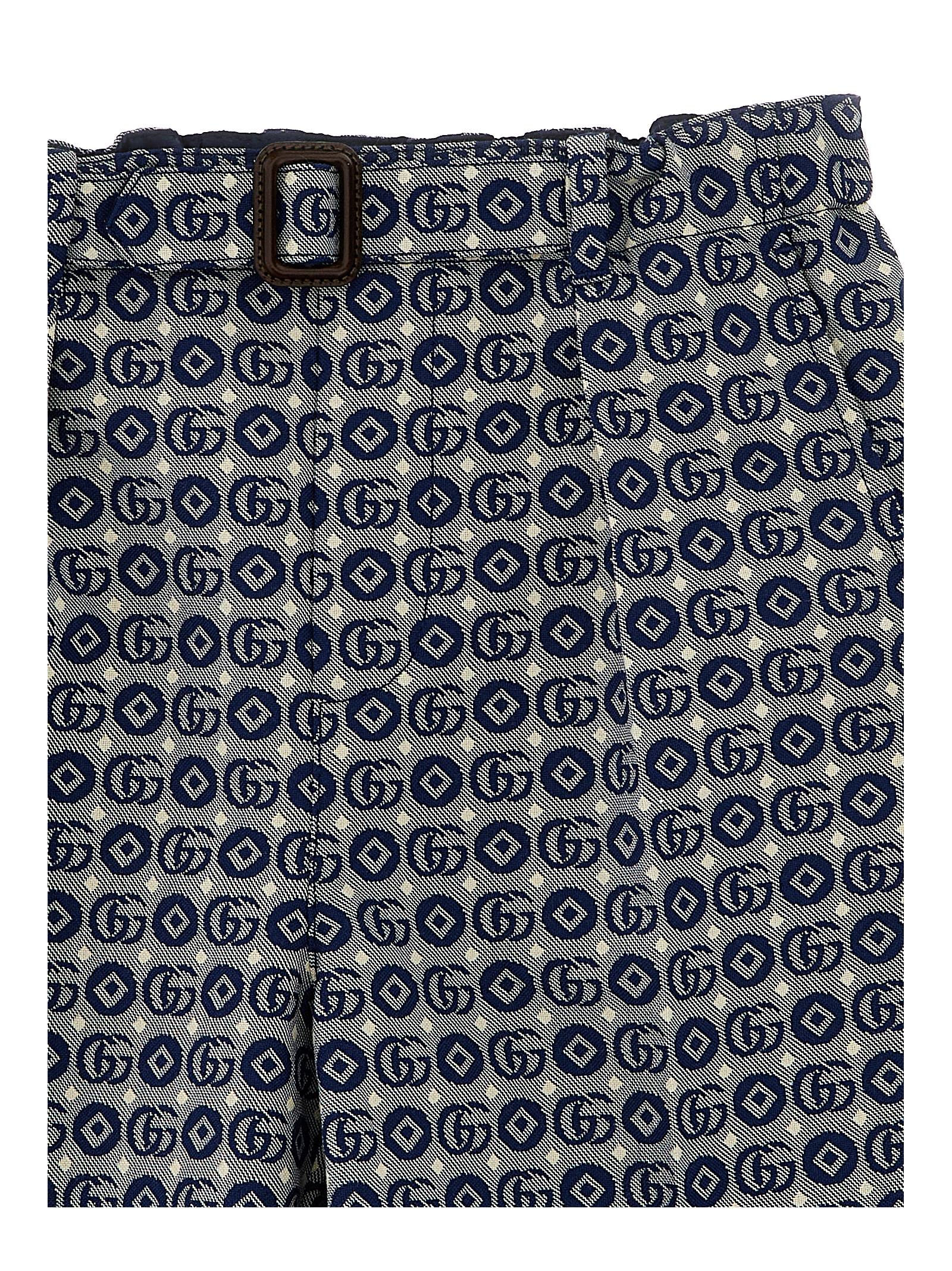 Shop Gucci Gg Bermuda Shorts In Blue