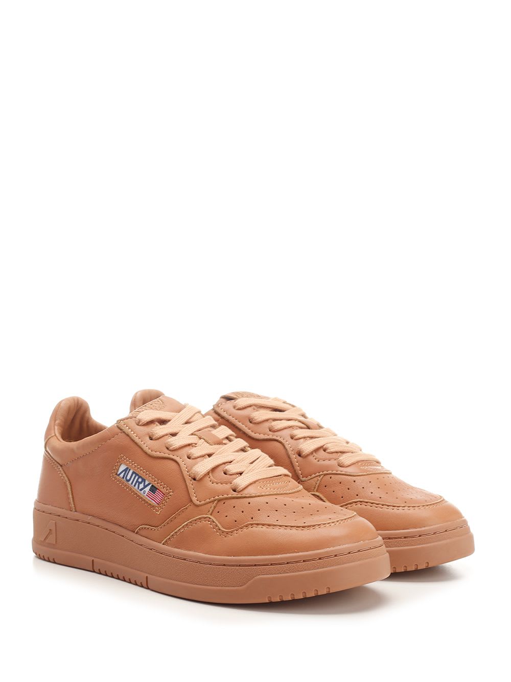 Autry Medalist Low Sneaker In Brown