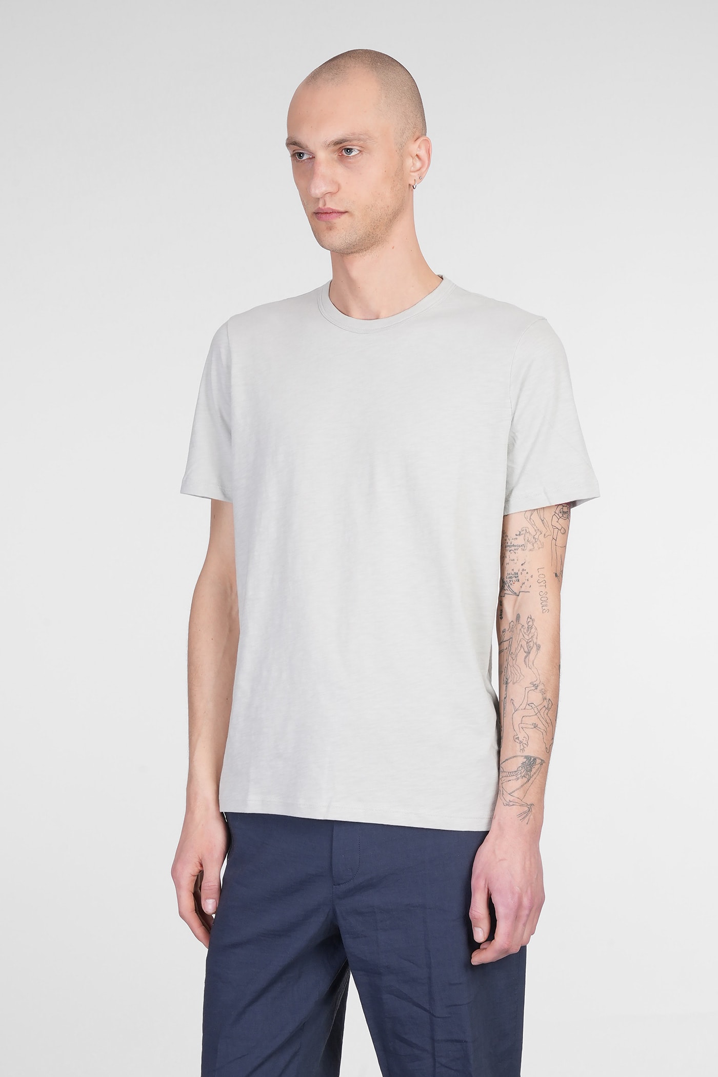 Theory T-shirt In Grey Cotton In Grey