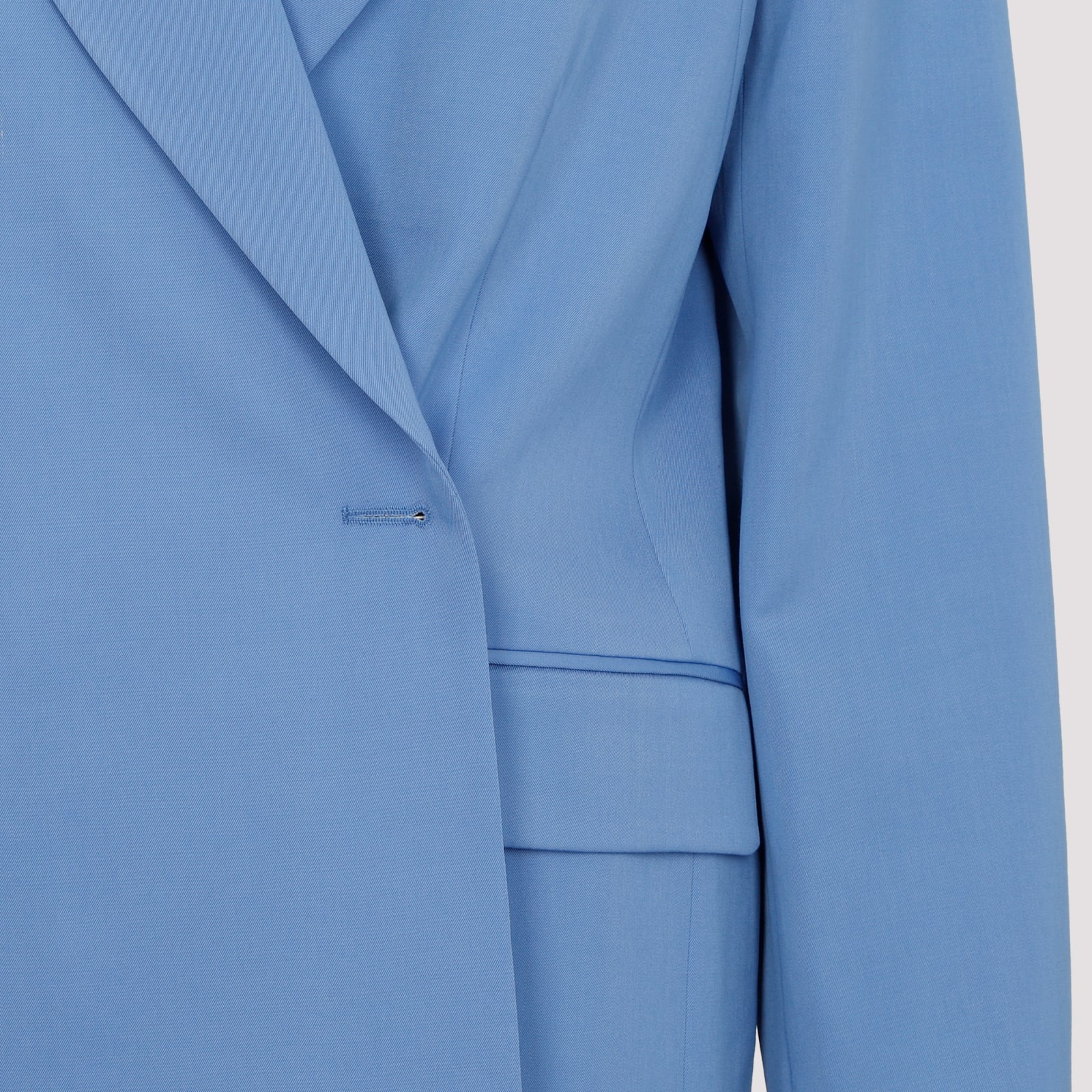 Shop Dries Van Noten Wool Beno Jacket In Light Blue