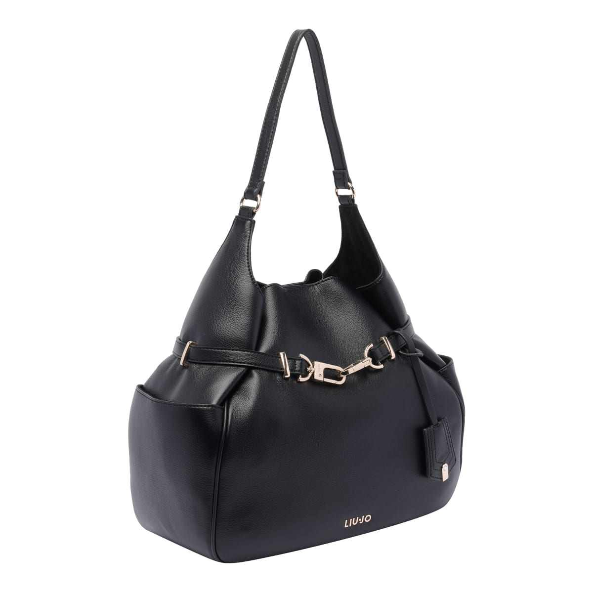 Liu •jo Liu Jo Black Shoulder Bag With Charm