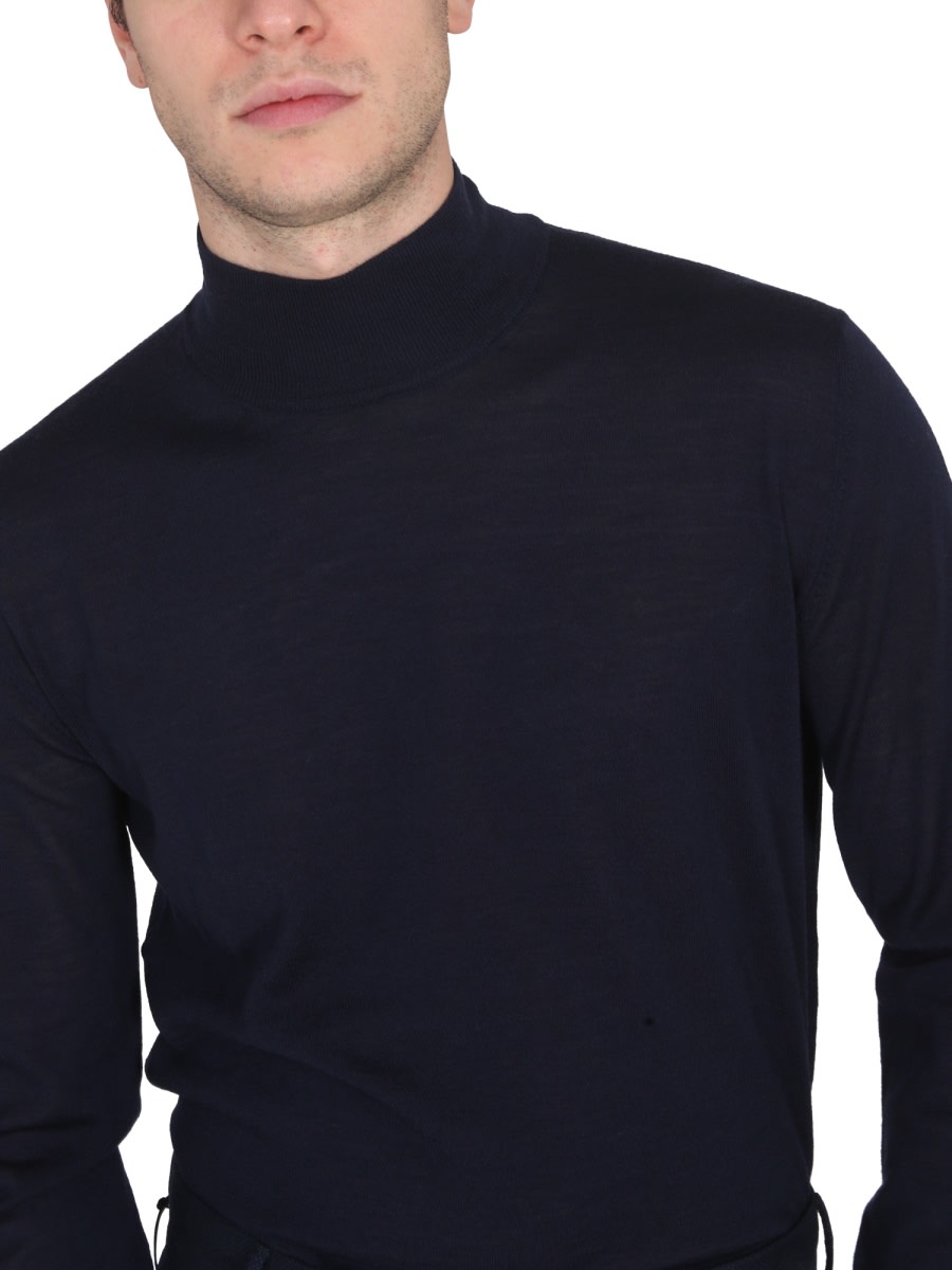 Shop Pt01 Turtleneck Shirt In Blue