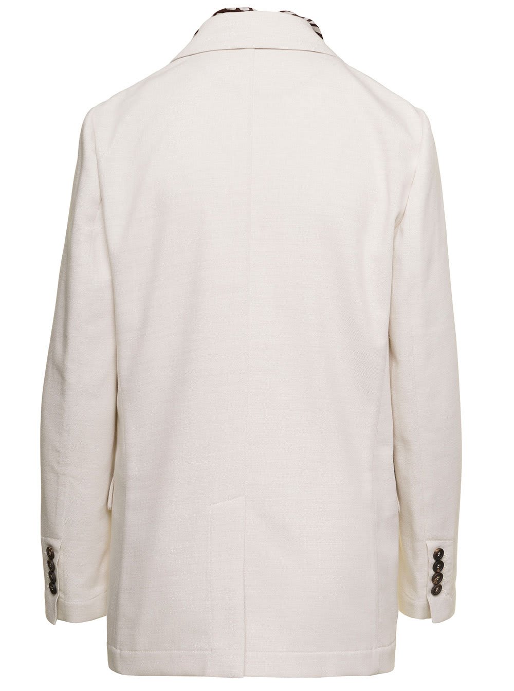 Shop Brunello Cucinelli Sparkling Twill Jacket In Offwhite Ecru
