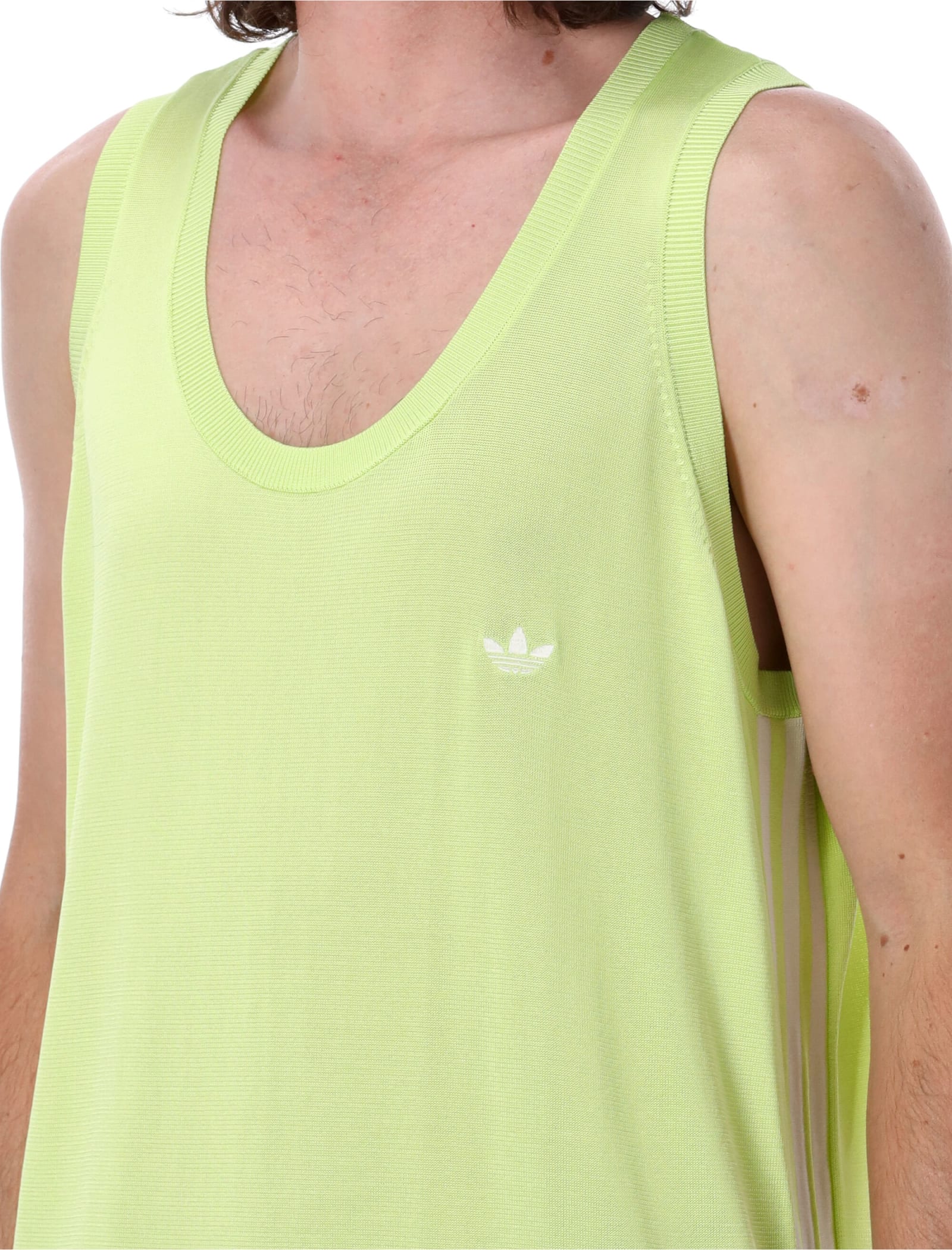 Adidas Originals X Wales Bonner Tank Top In Semi Frozen Yellow