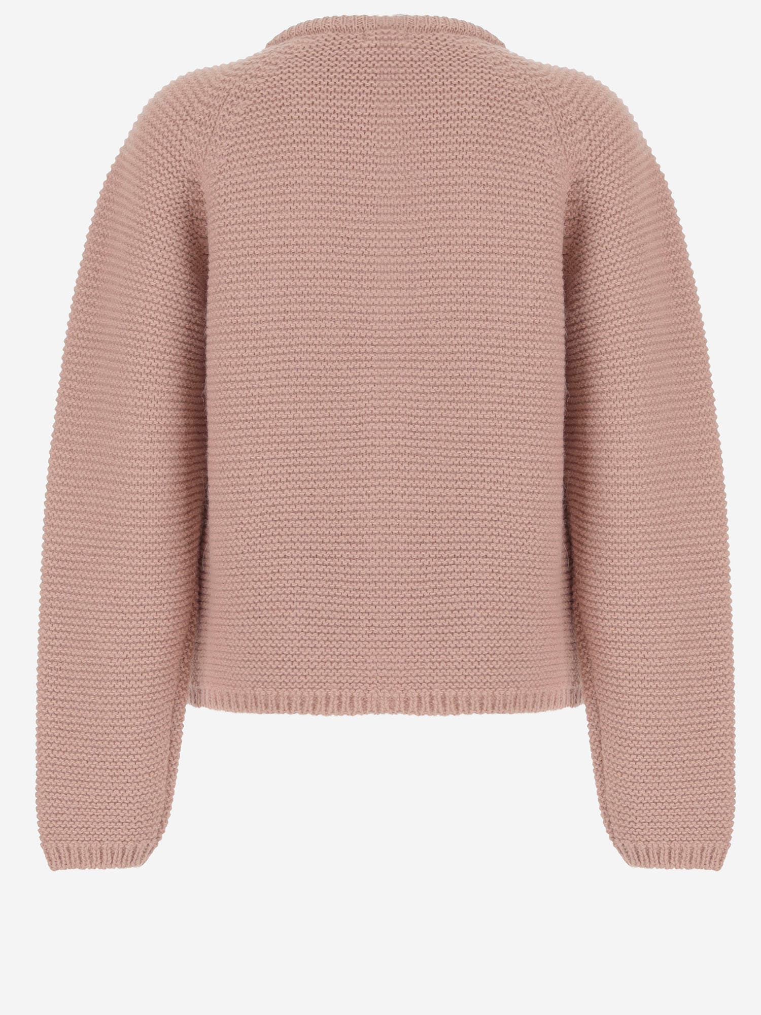 Babe &amp; Tess Alpaca Blend Cardigan In Pink