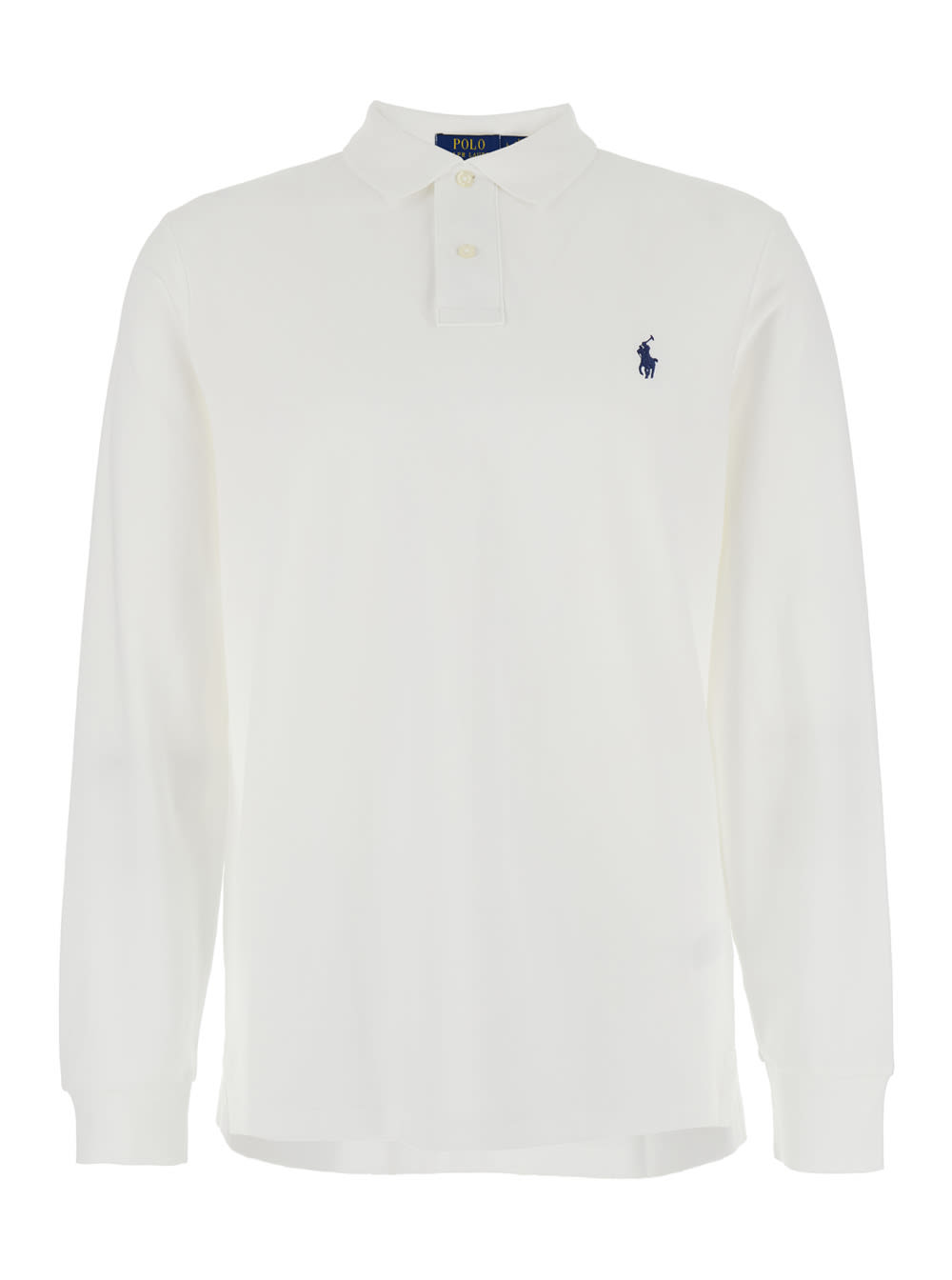 Polo Ralph Lauren White Polo With Classic Collar And Pony Embroidered On The Front