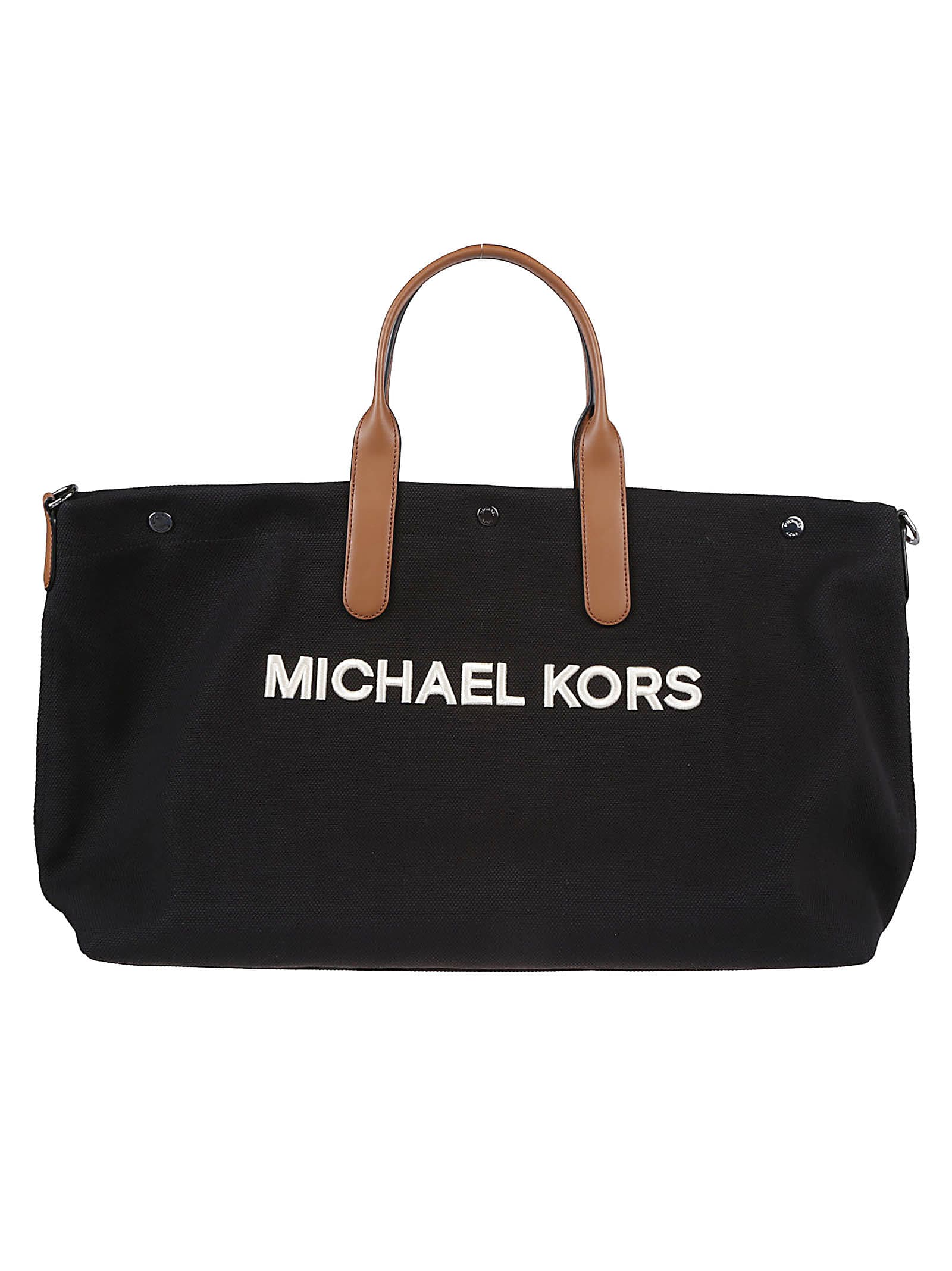 Shop Michael Kors Oversized Brooklyn Tote Bag In Black