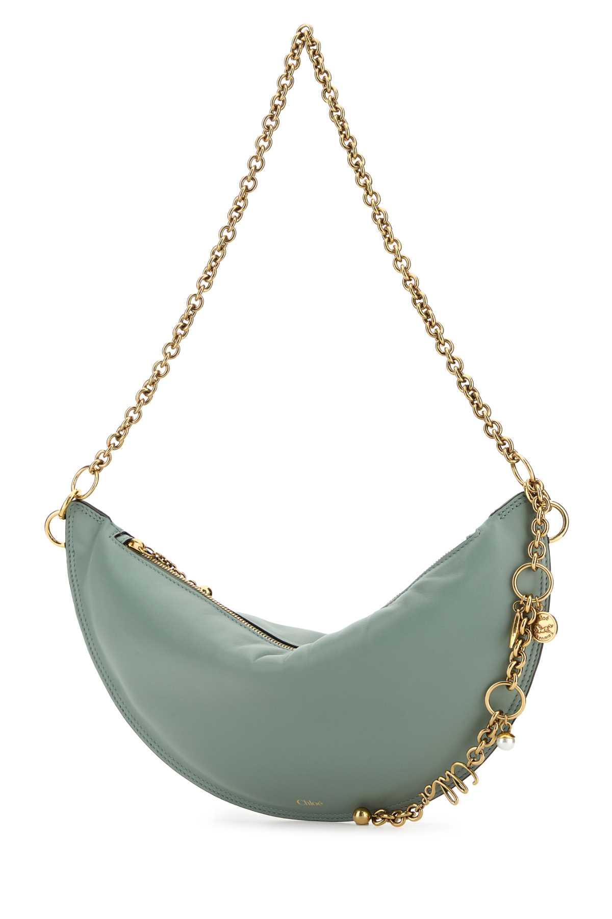 Chloé Sea Green Nappa Leather Chloe Icons Shoulder Bag In Green