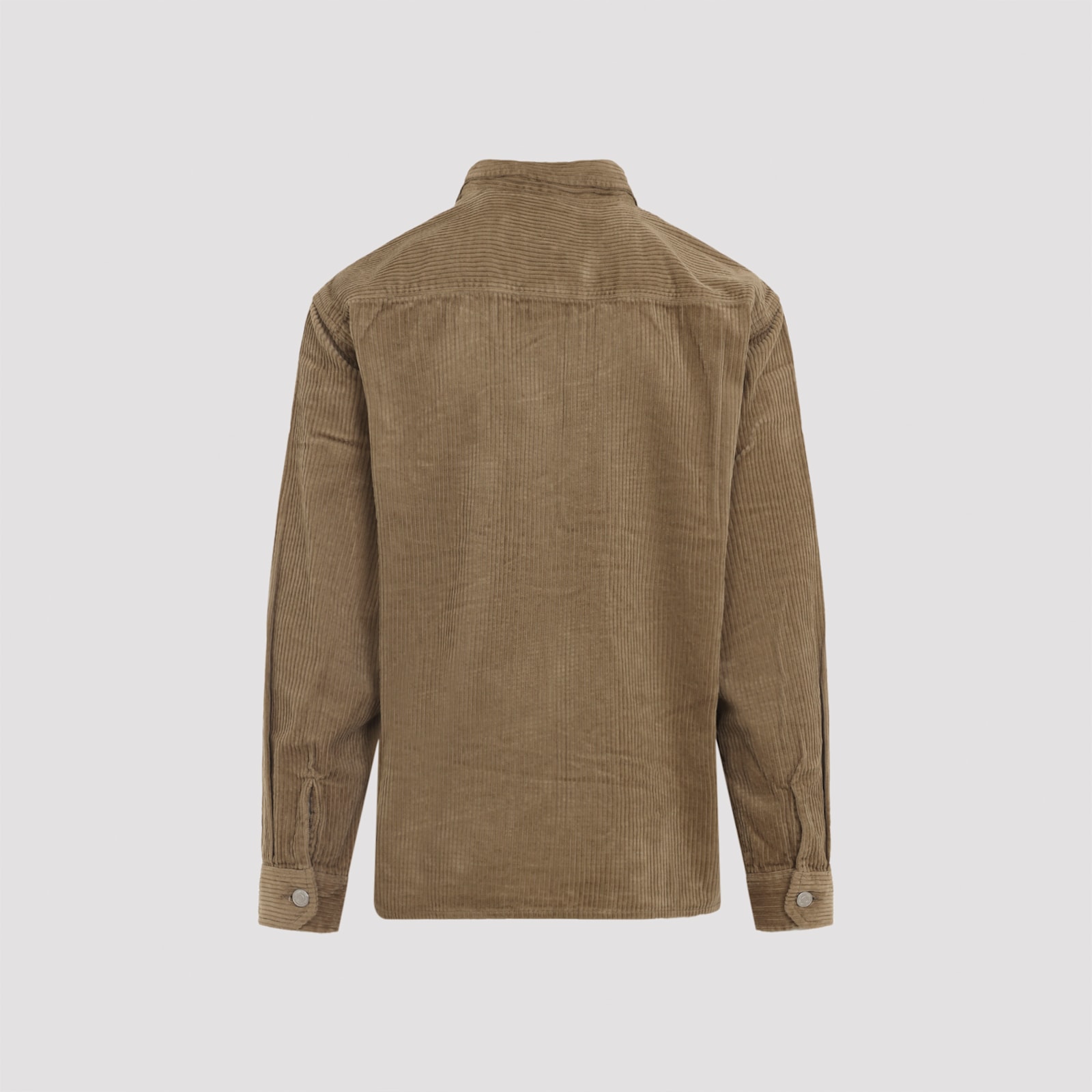 Carhartt Wip Leather Brown Cotton Reynold Shirt Jacket In Green