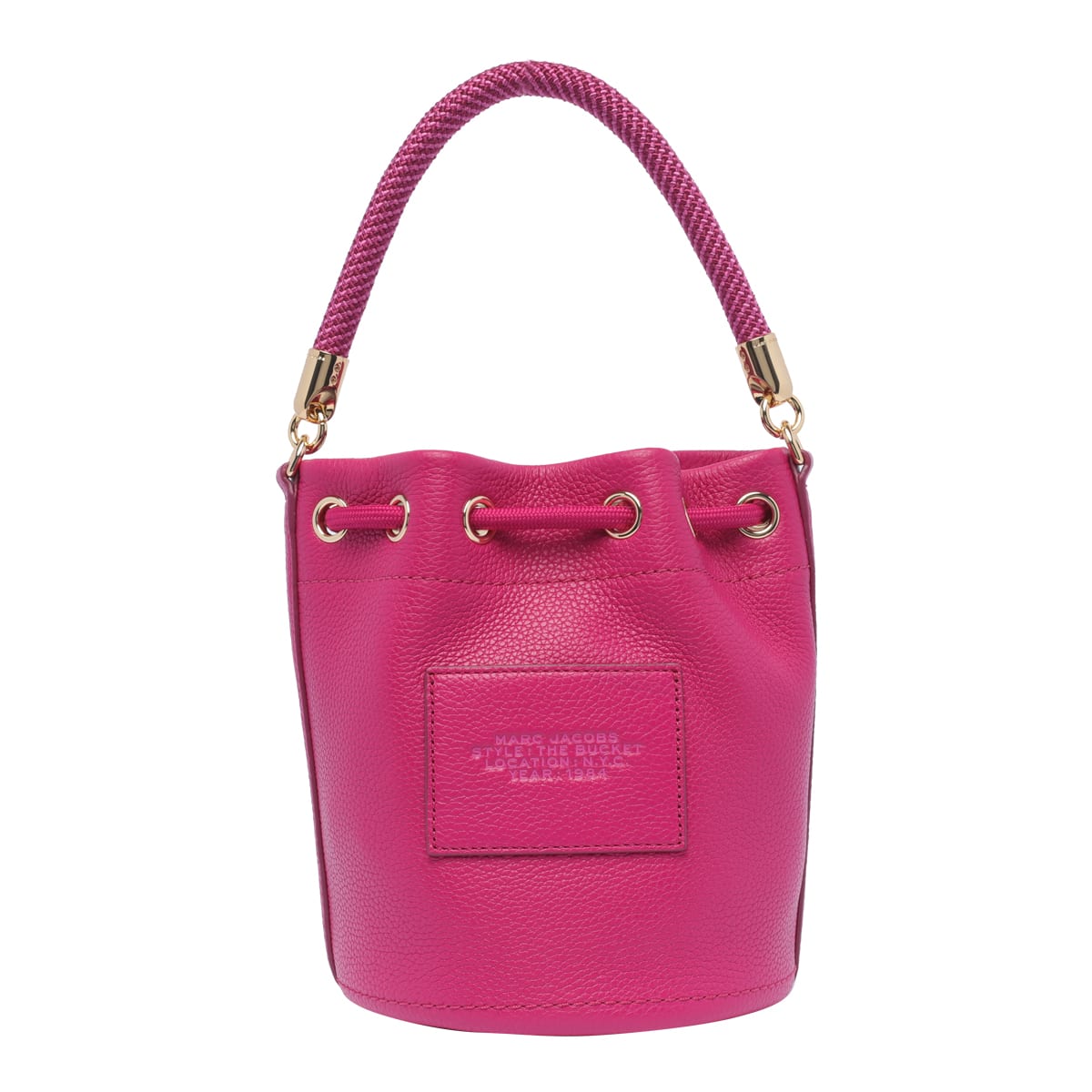 Shop Marc Jacobs The Leather Bucket Bag Tote In Lipstick Pink