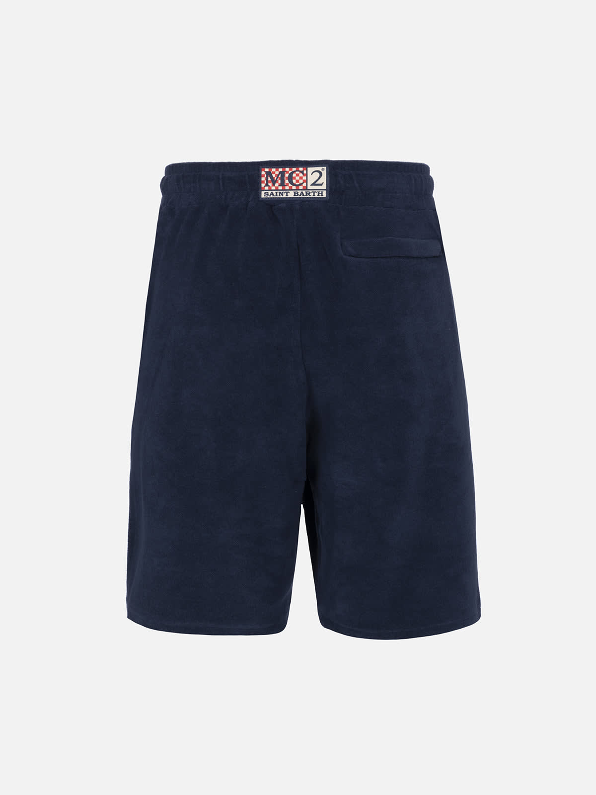 Mc2 Saint Barth Sponge Bermuda Shorts In Blue