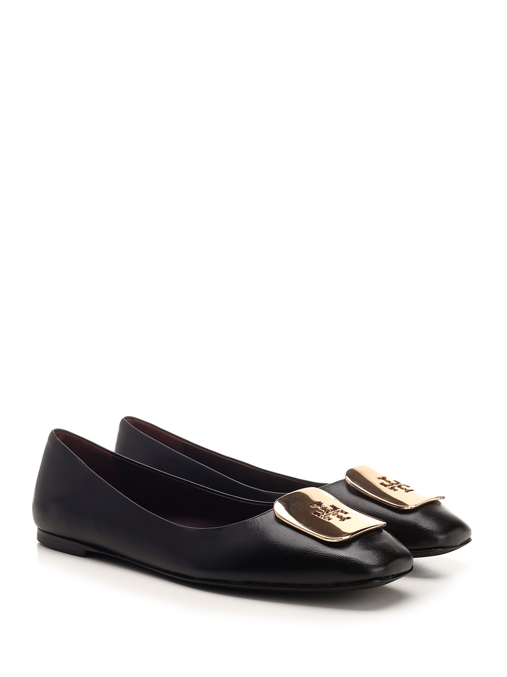 Tory Burch Woman Ballet Flats Black Size 9.5 Leather In Black