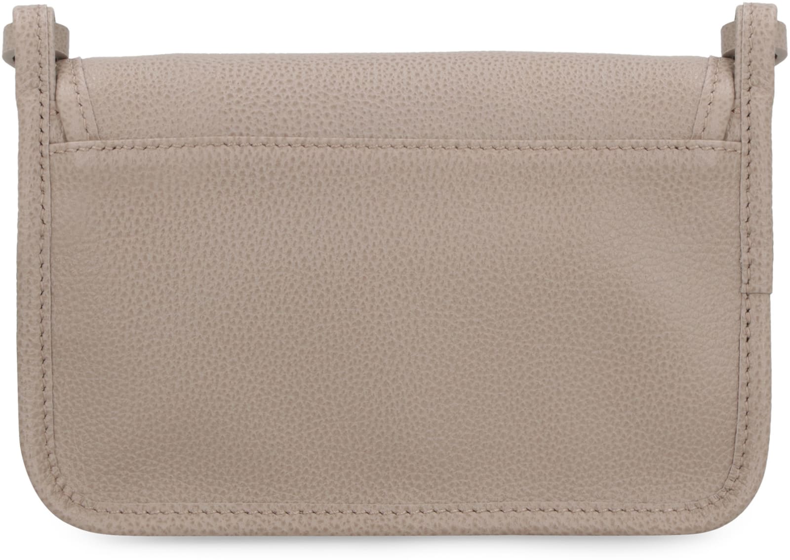 Shop Longchamp Le Foulonné Leather Crossbody Bag In Turtledove