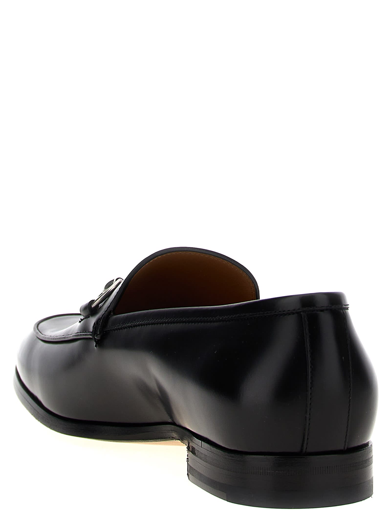 Shop Gucci Morsetto Loafers In Black