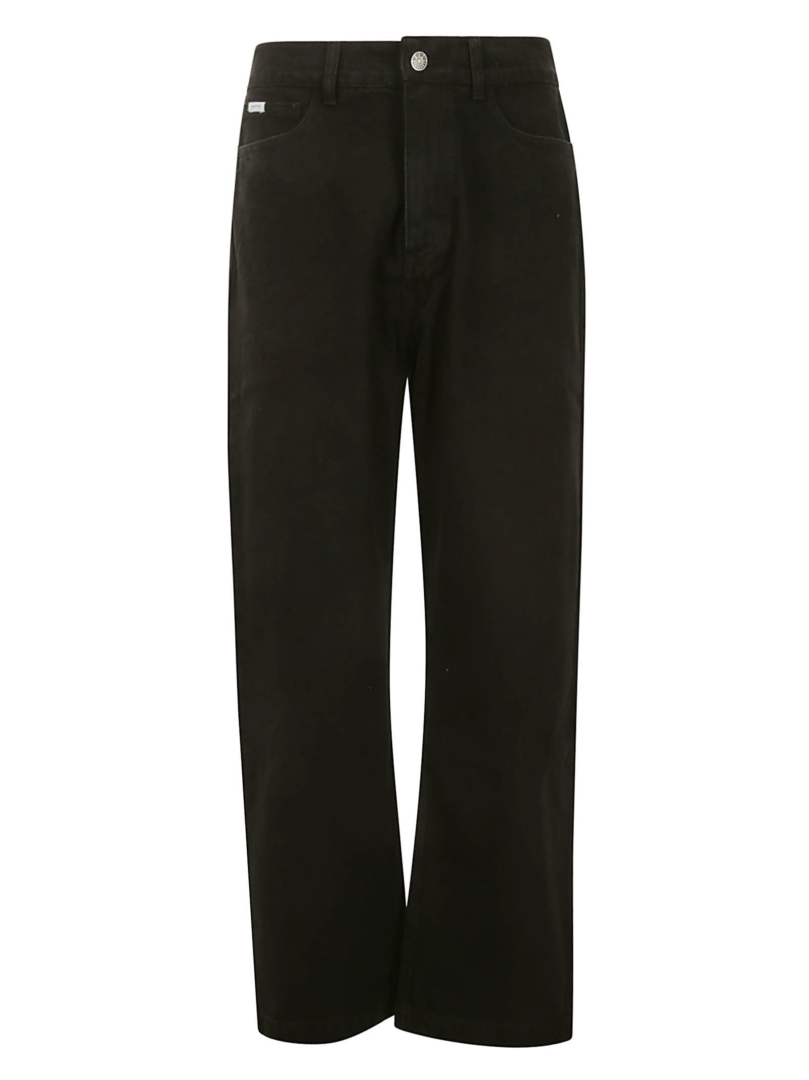 Paccbet Men Typo Classic Denim Trousers Woven In Black