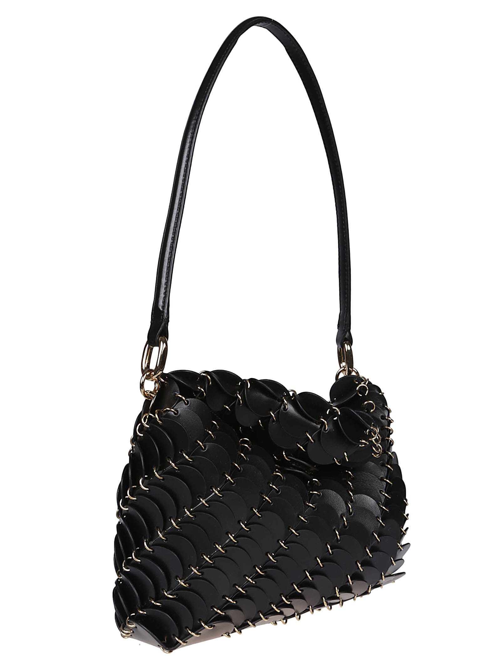 Shop Rabanne Shoulder Bag In Black