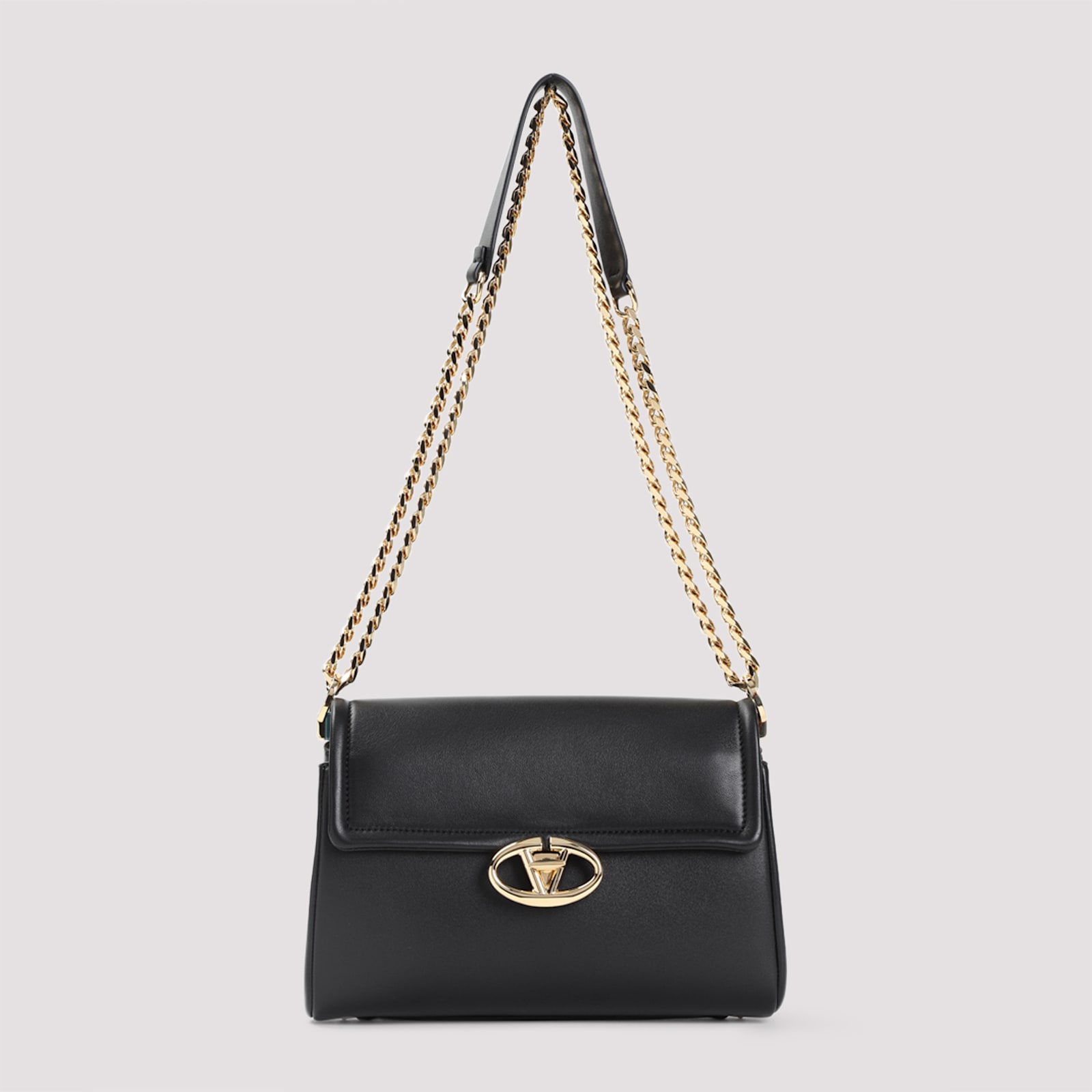 Shop Valentino Chain 2 Large Shoulder Bag In No Nero