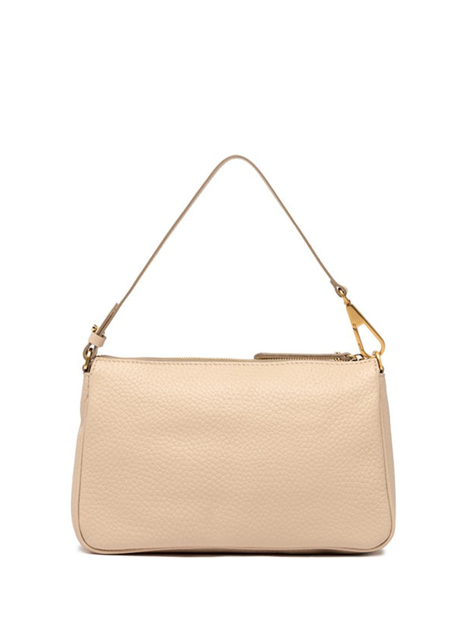 Shop Gianni Chiarini Brooke Maxi Pink Clutch Bag With Shoulder Strap In Cream