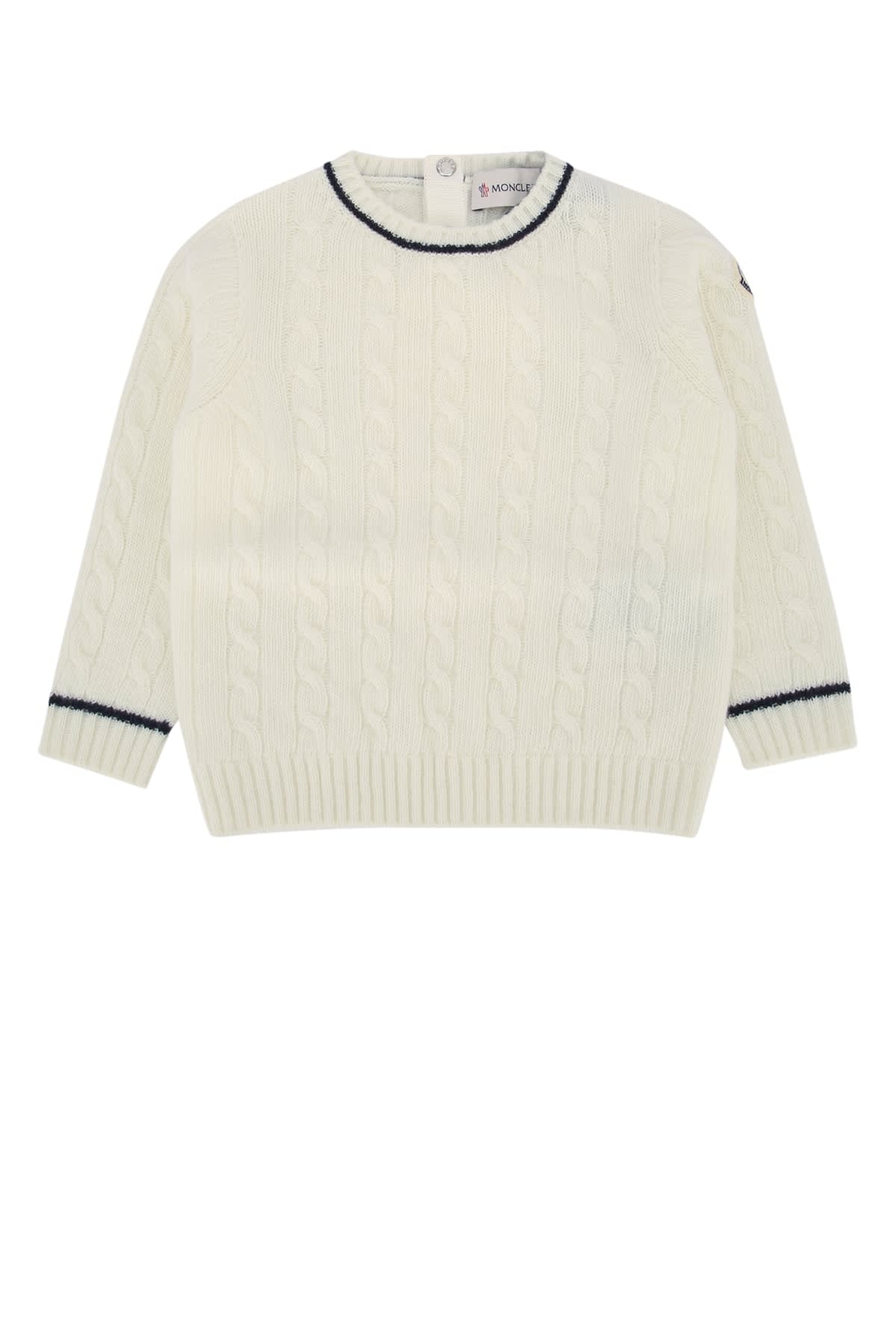 Moncler Kids Hoodie Sweater In Neutral
