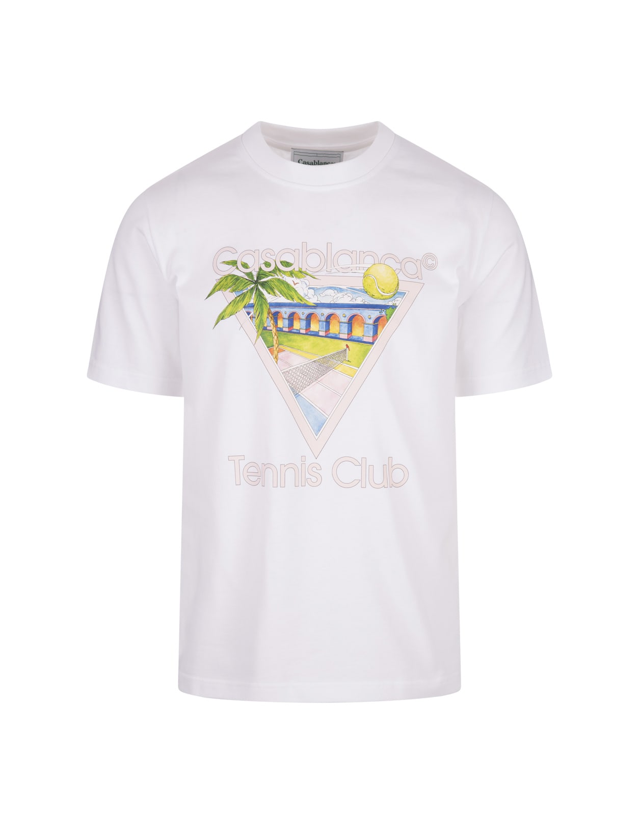 Casablanca Tennis Club Icon T-shirt In White