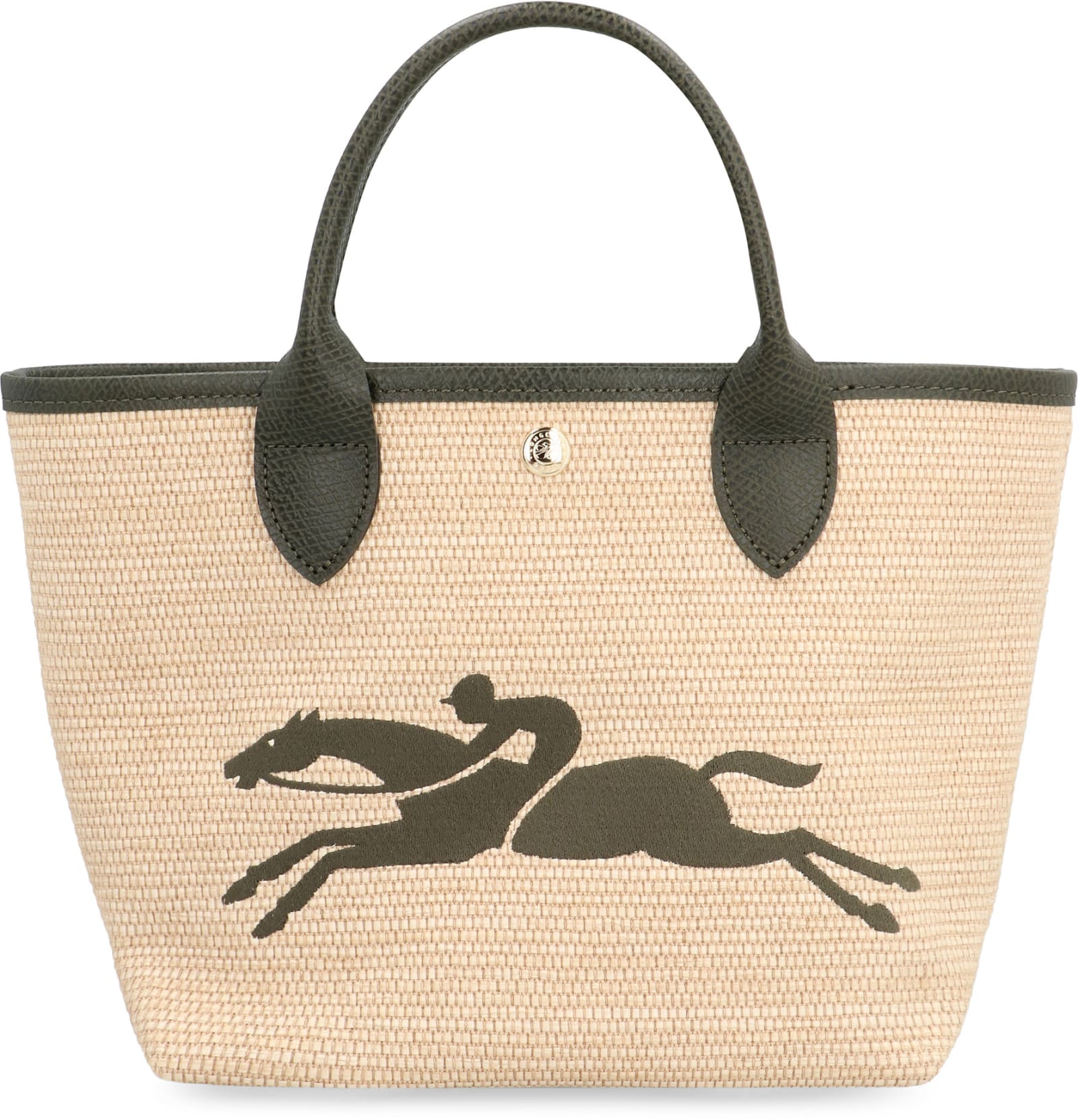 Shop Longchamp Tote Bag Le Panier Pliage S In Kaki