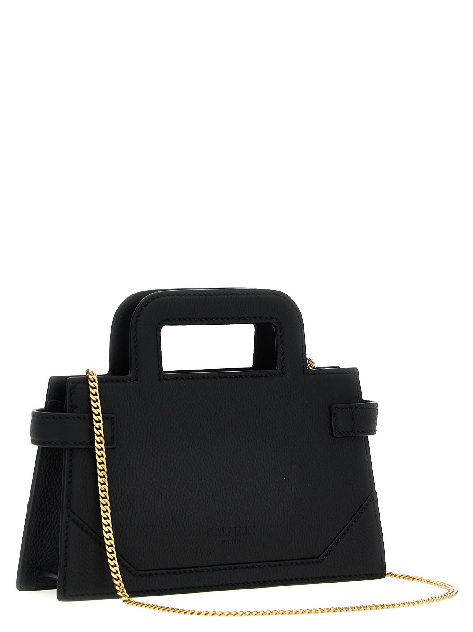 Balmain B-buzz Small Handbag In Black
