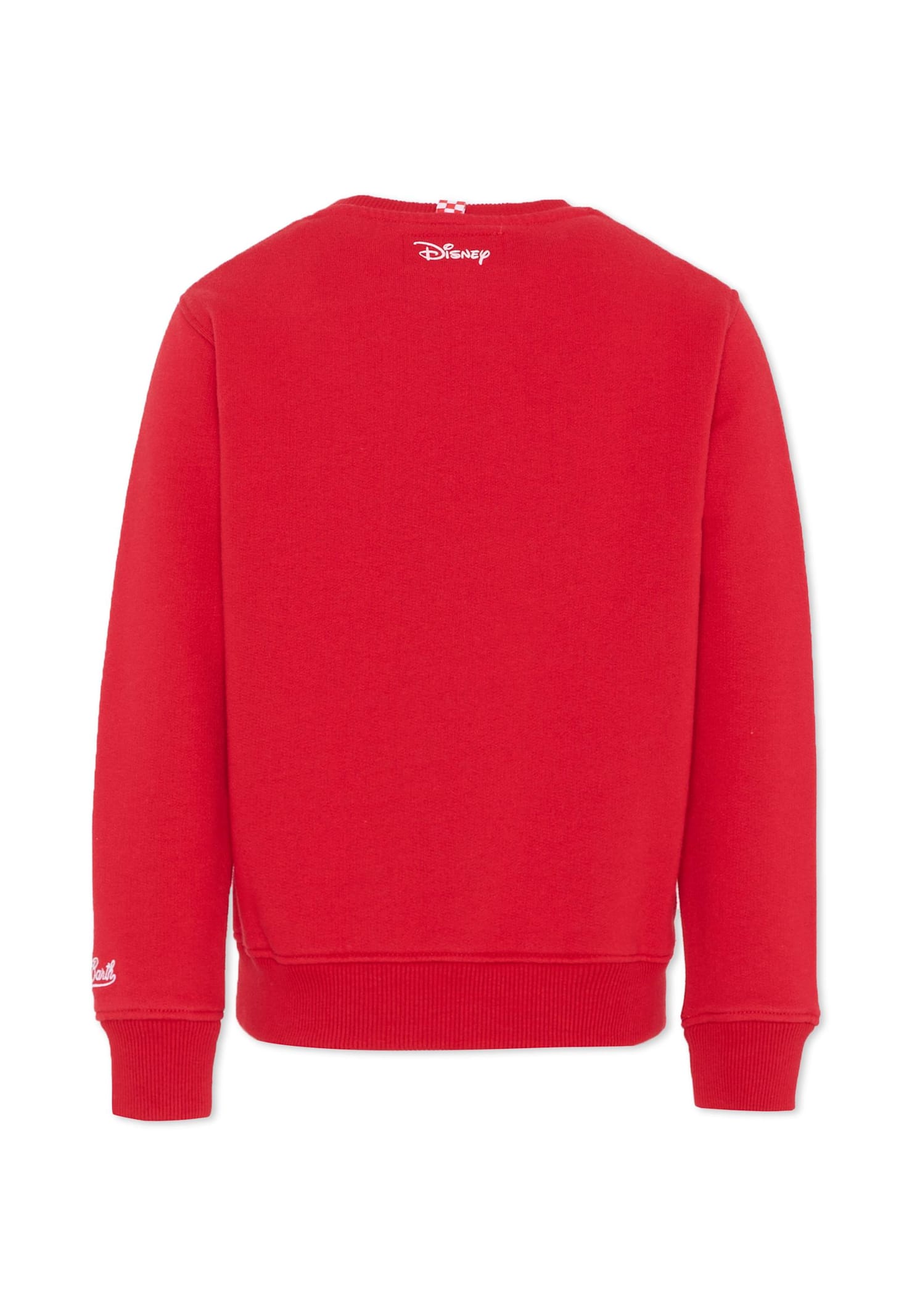Mc2 Saint Barth Red Sweatshirt For Boy With Mickey Mouse In Red