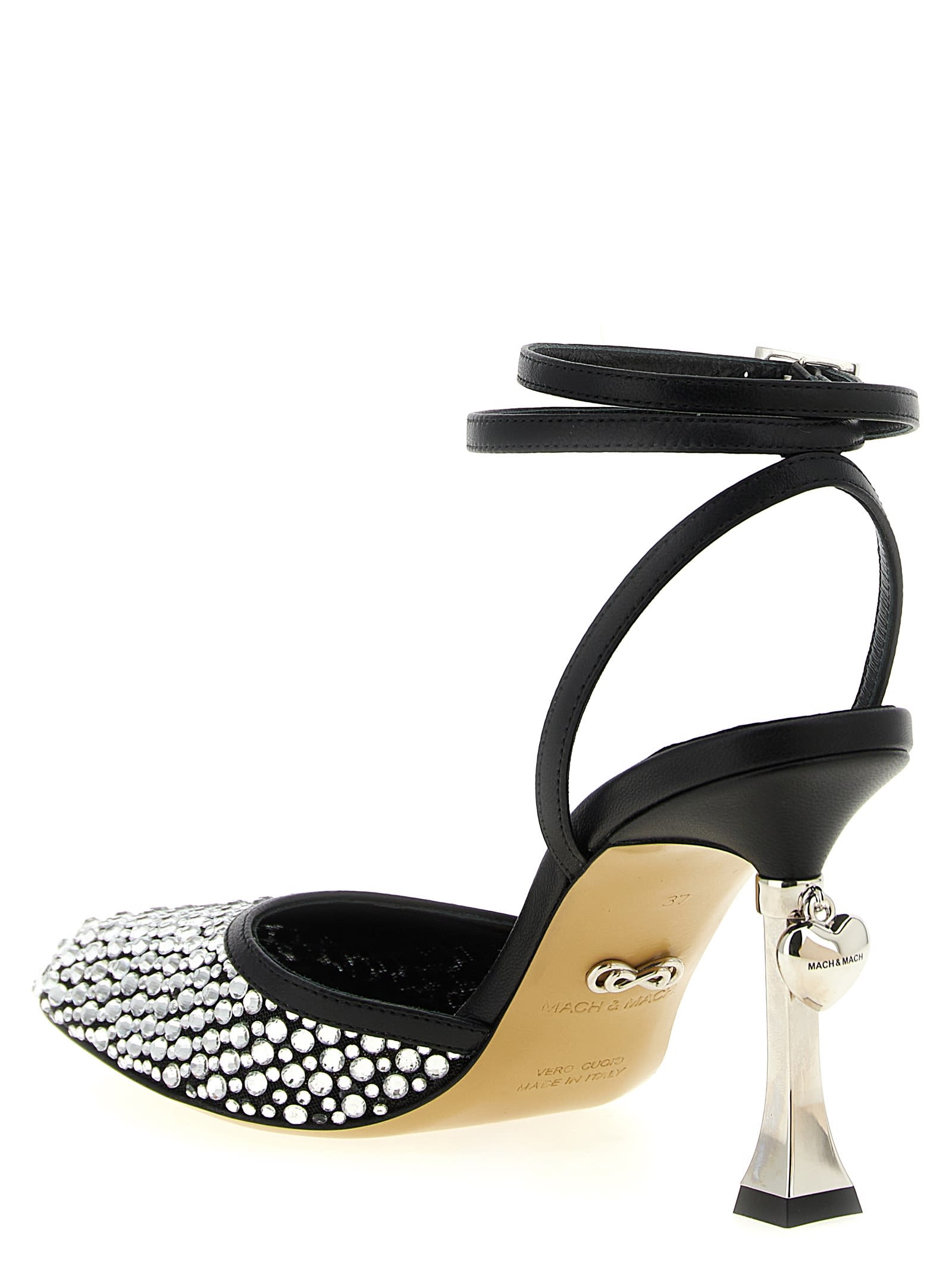 Mach & Mach Puffy Heart Ring Pumps In Black