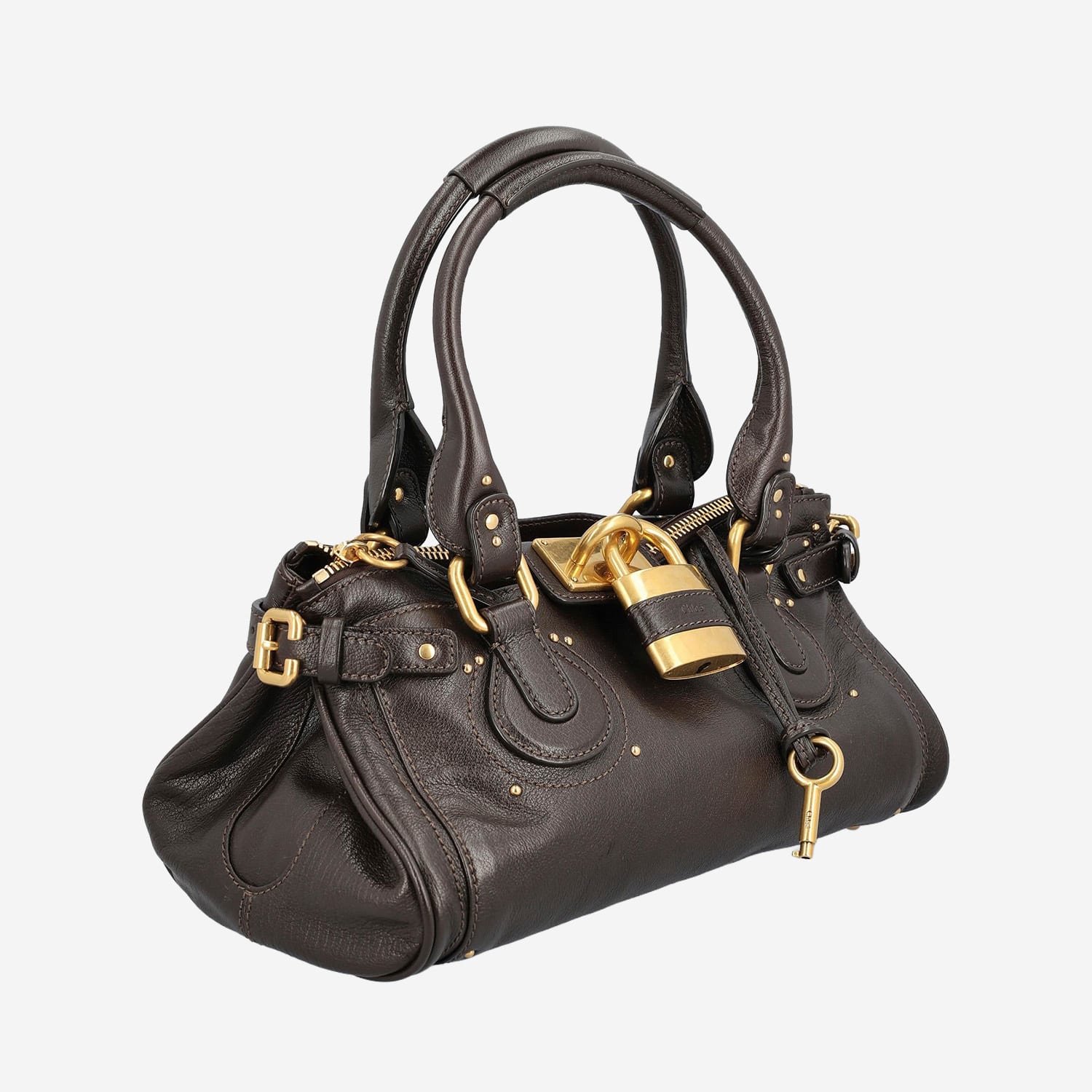 Chloé Paddington Leather Bag In Brown