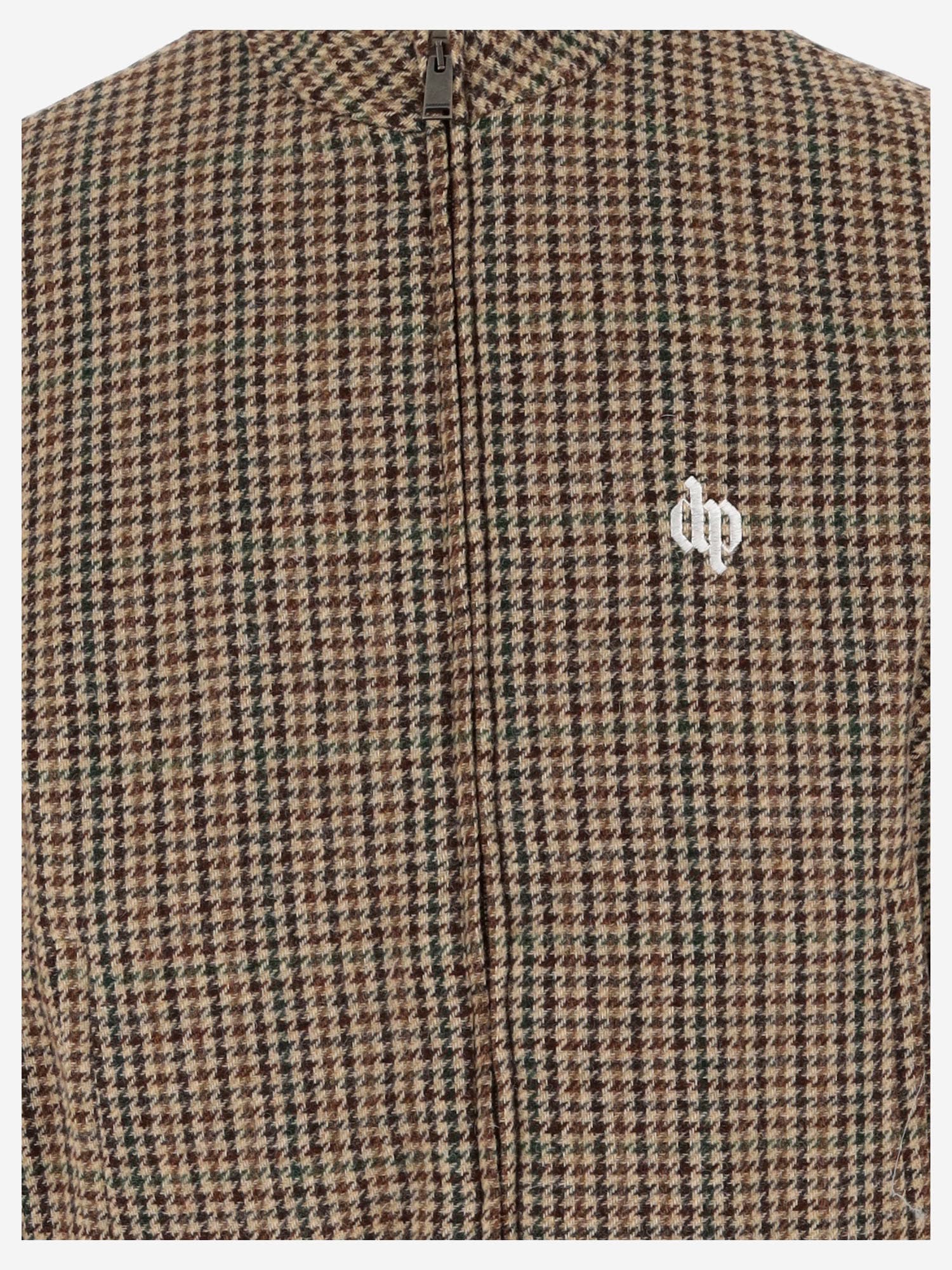 Shop Darkpark Wool Jacket With Check Pattern In Red