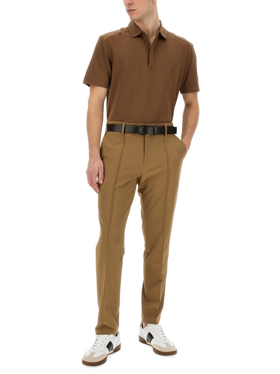Shop Hugo Boss Pants With Elastic In Brown