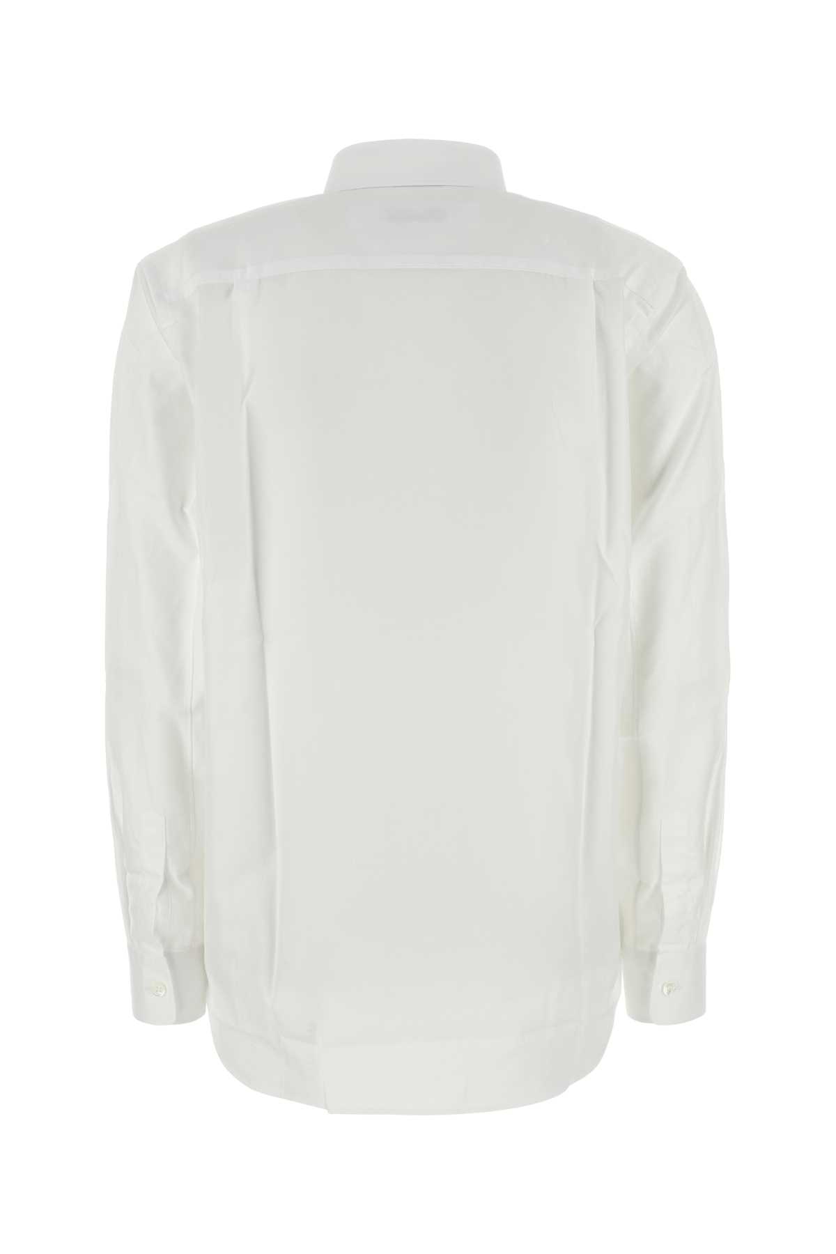 Shop Comme Des Garçons Play White Poplin Shirt