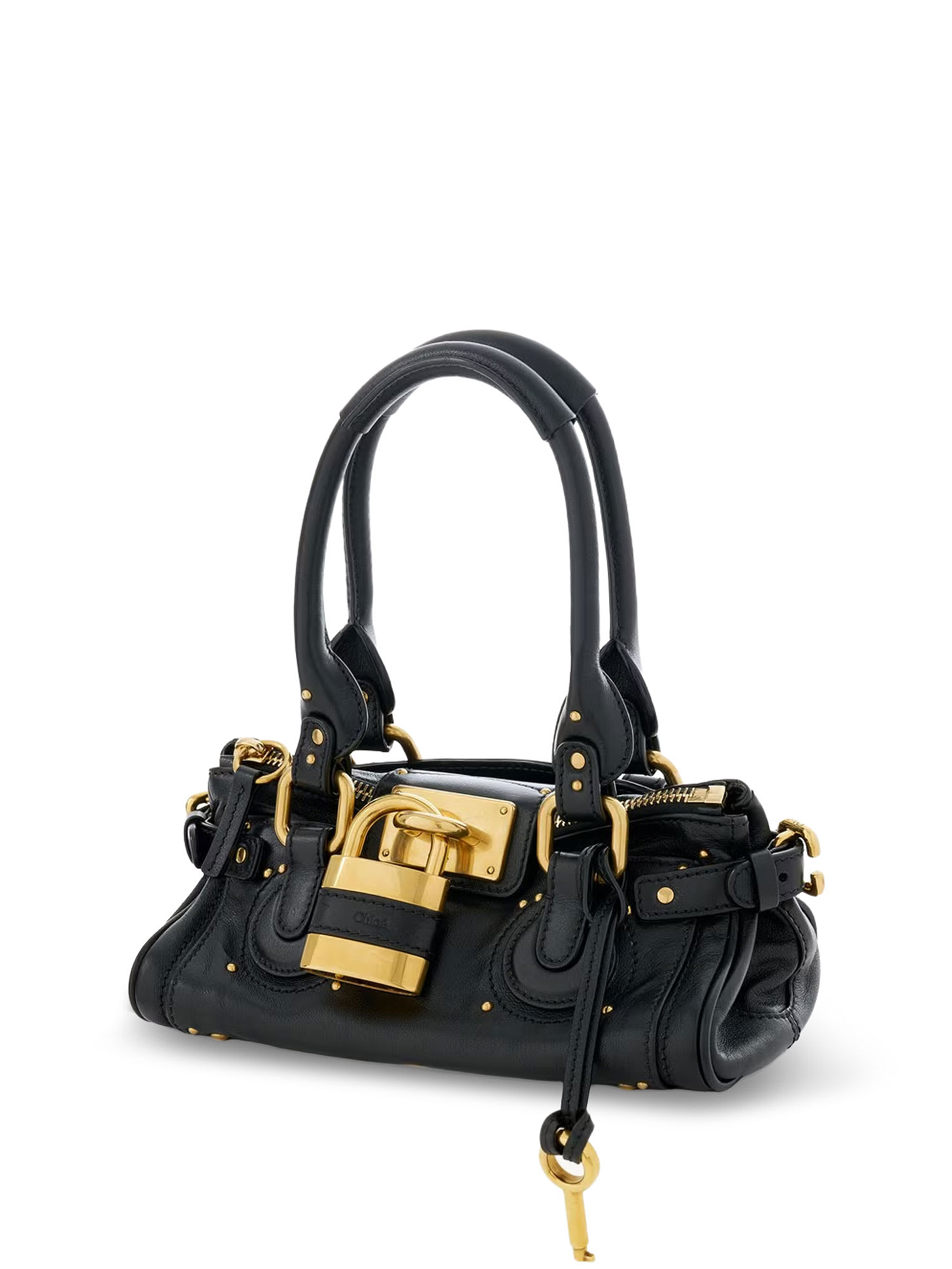 Chloé Paddington Small Leather Handbag In Black