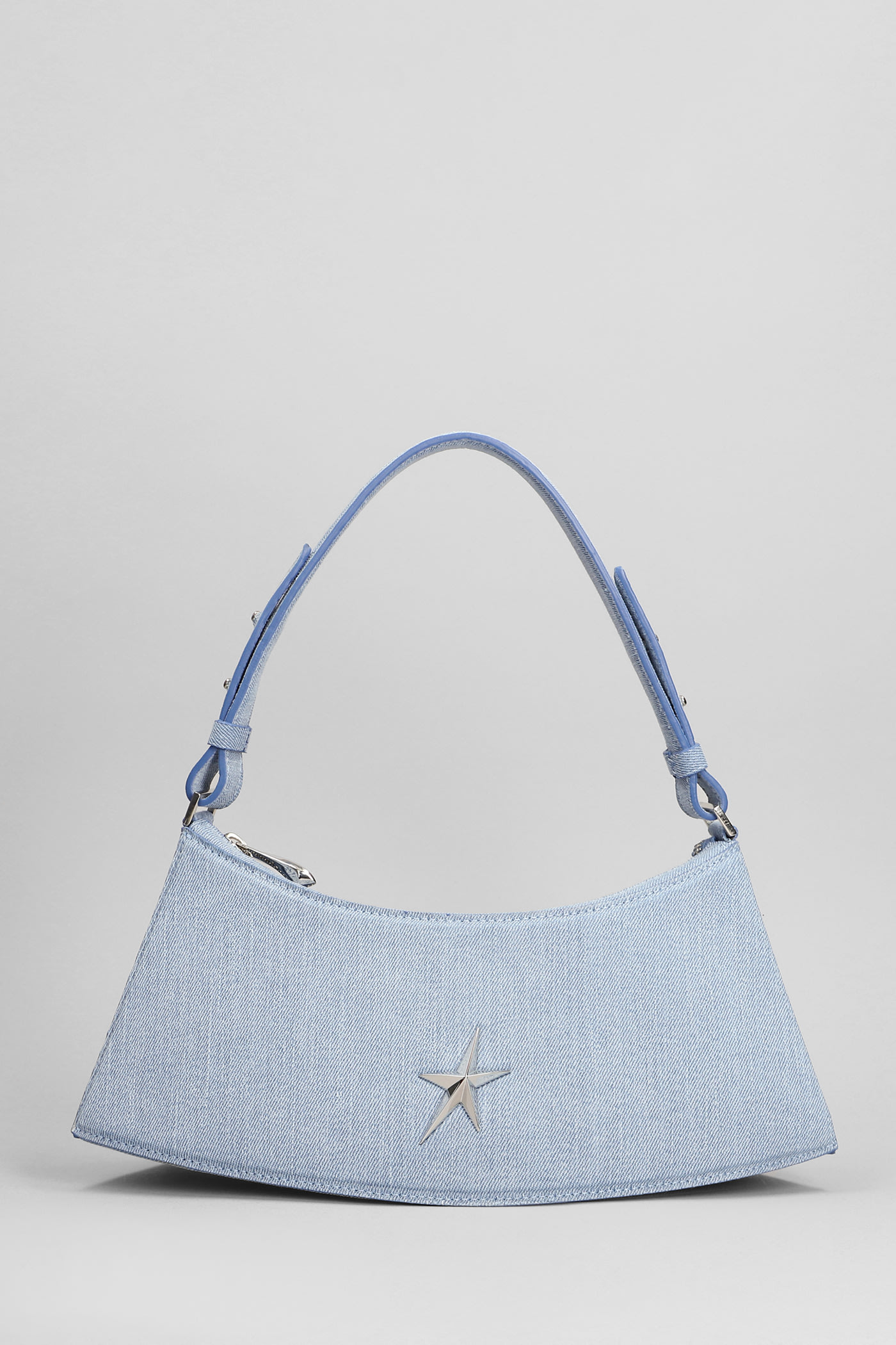 Shoulder Bag In Blue Denim