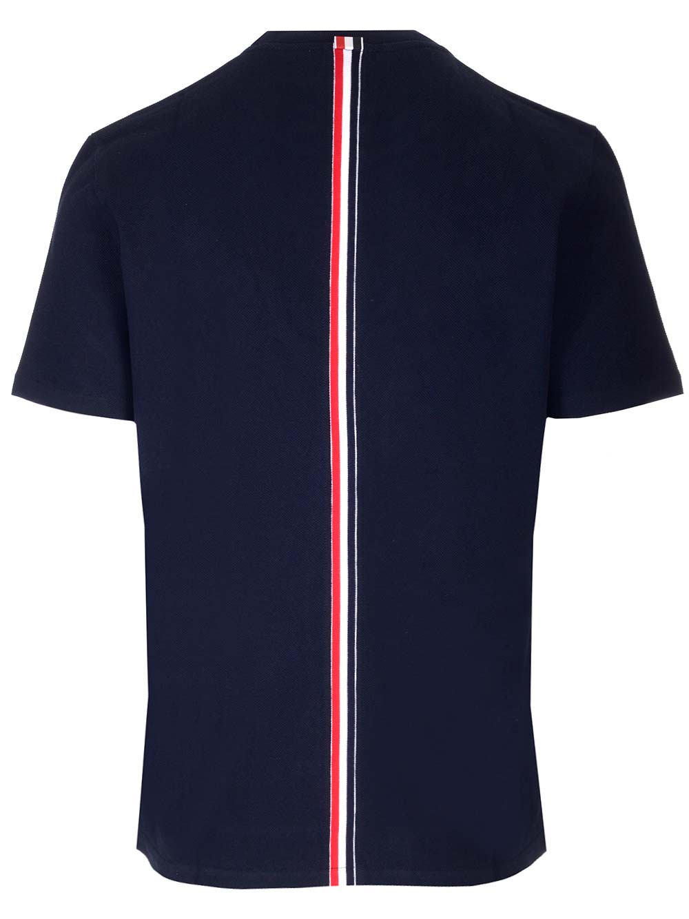 Shop Thom Browne Signature T- Shirt In Blue