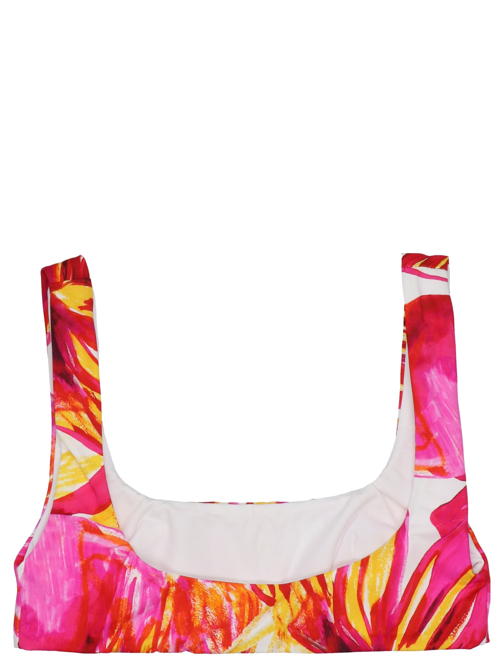 Shop Louisa Ballou Scoop Bikini Top In Multicolor