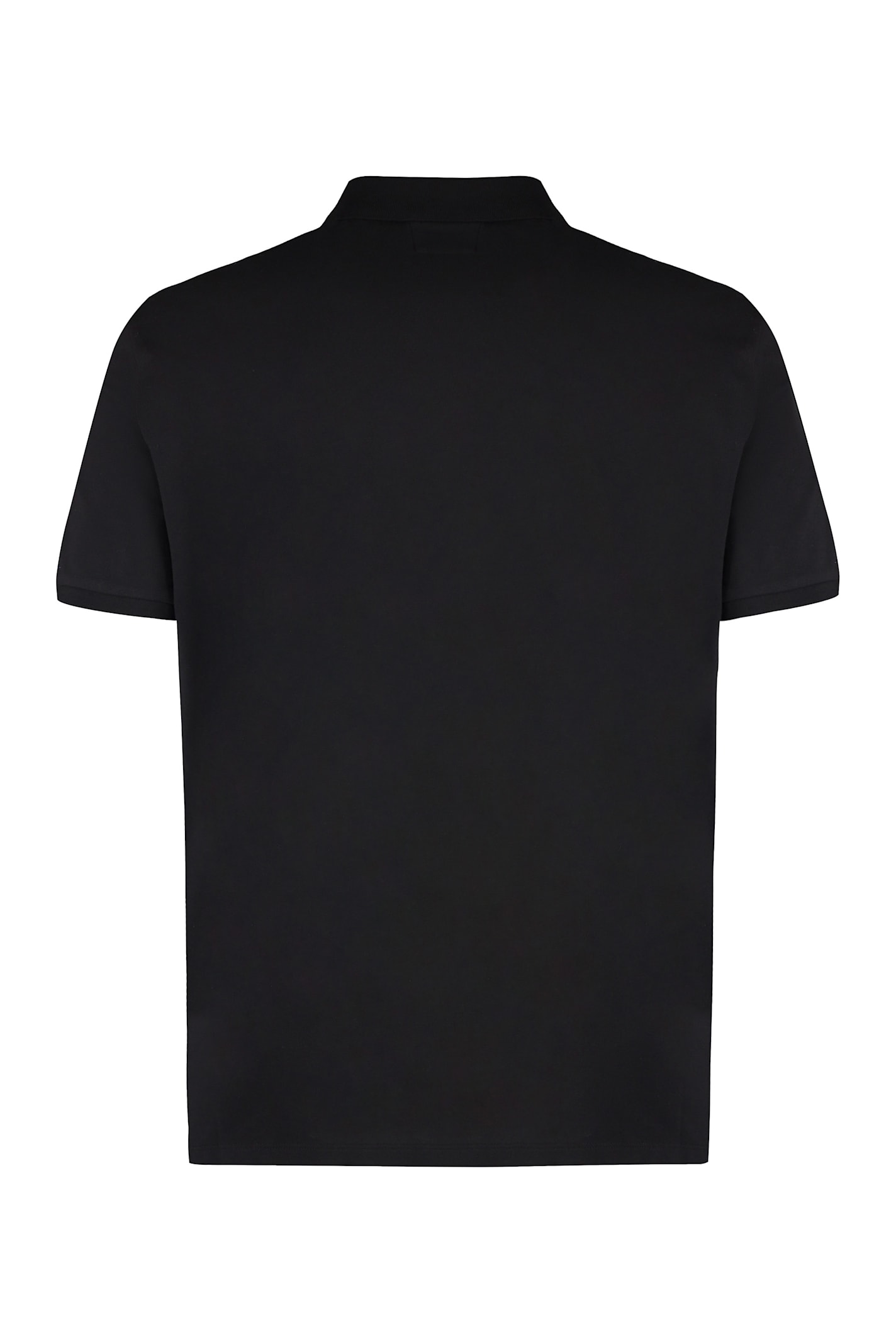 Shop C.p. Company Cotton Piqué Polo Shirt In Black