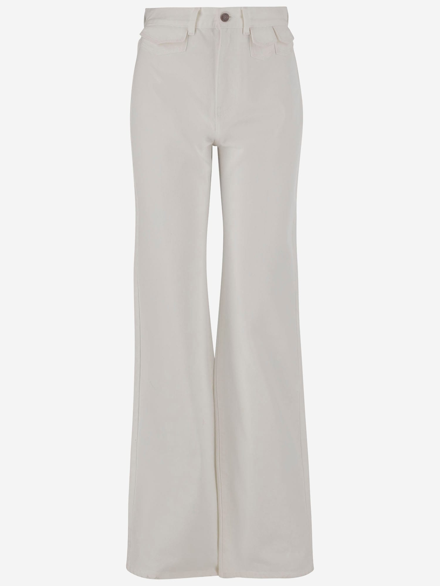 CHLOÉ HIGH WAIST COTTON FLARE JEANS