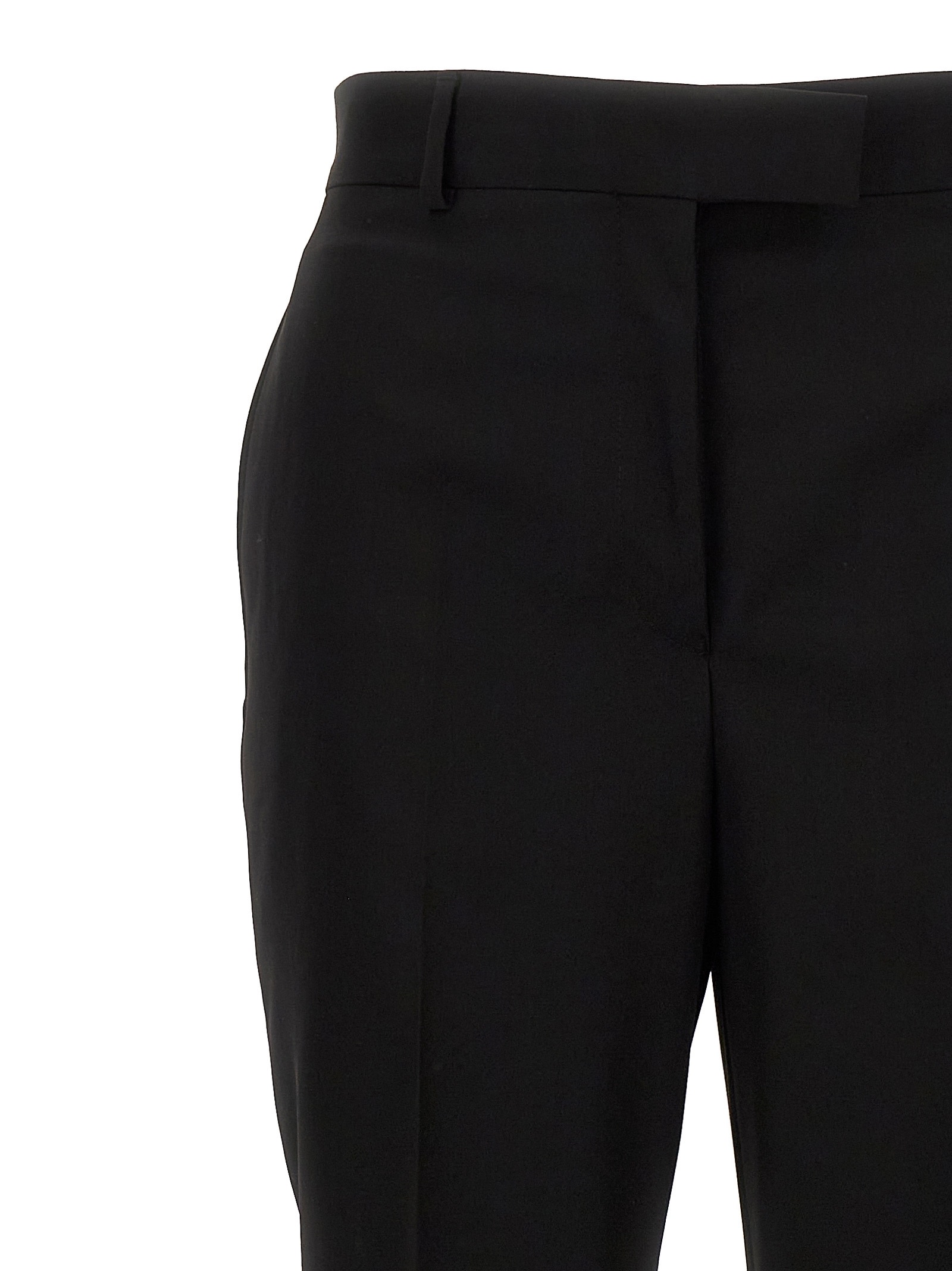 Shop Ferragamo Central Pleated Pants In Black