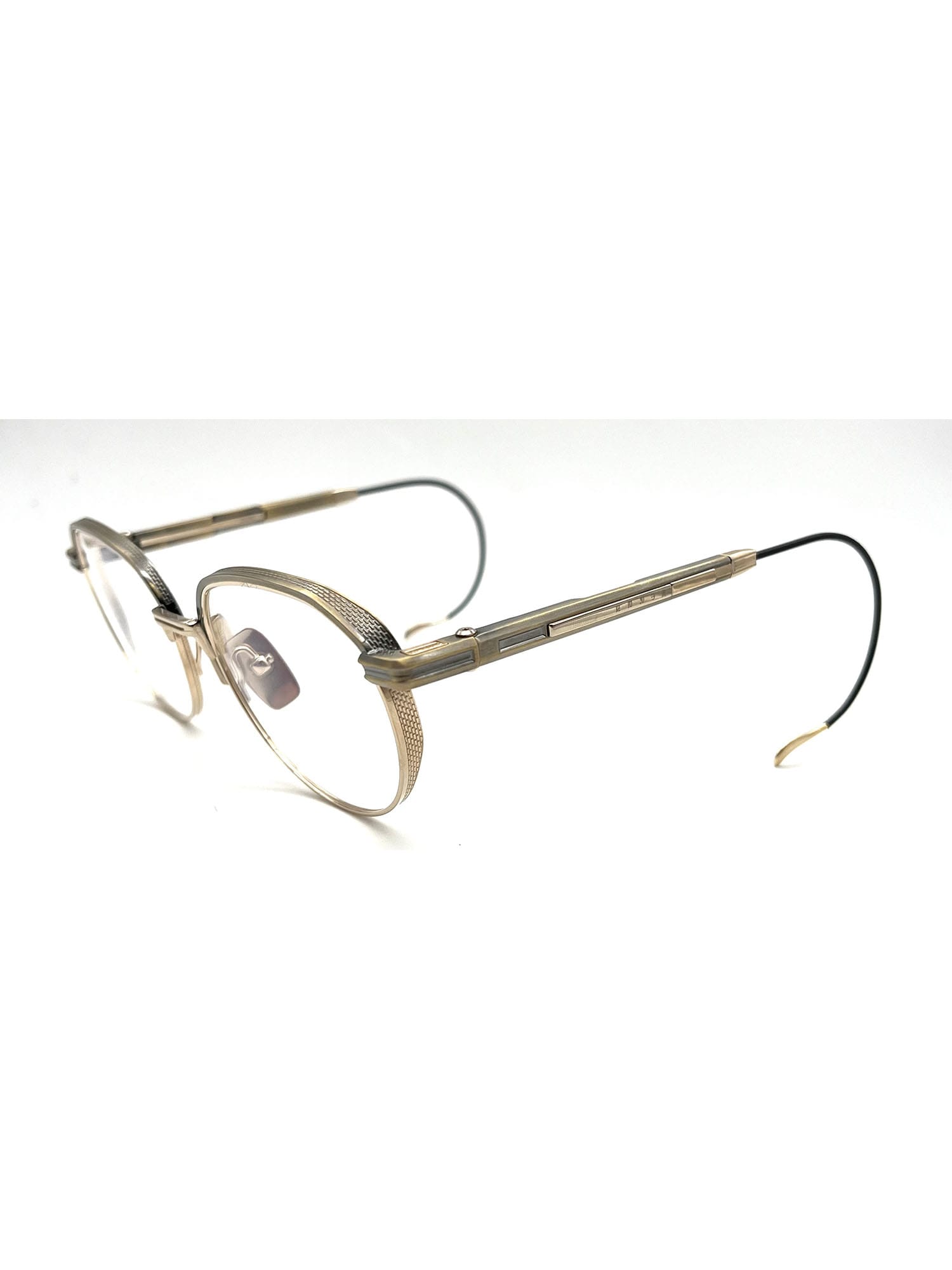 Shop Dita Dex017/a/03 Eplx.17 Eyewear In Antique Yellow Gold_white