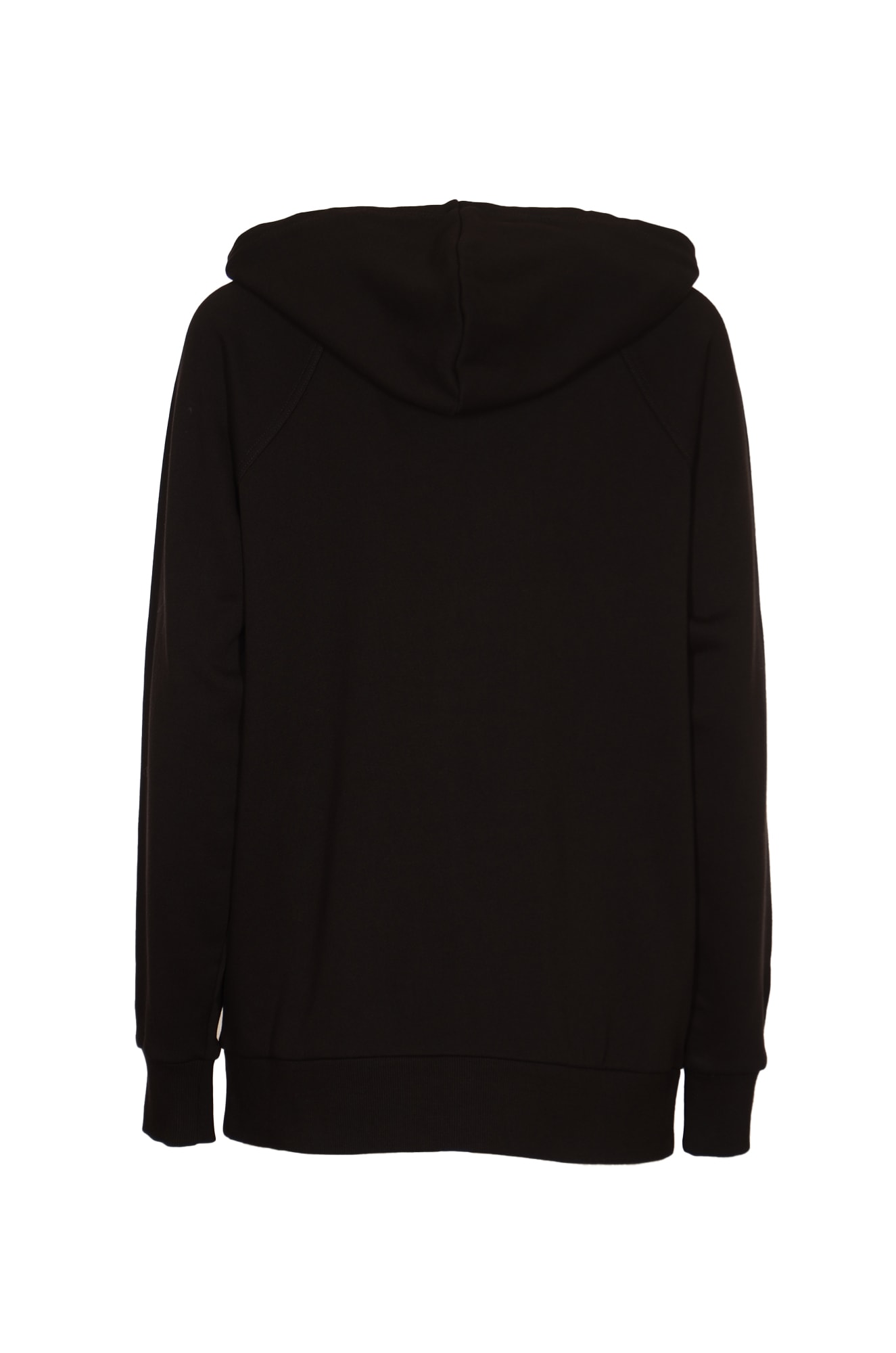 Shop Michael Kors Logo Applique Zipped Hoodie In Black