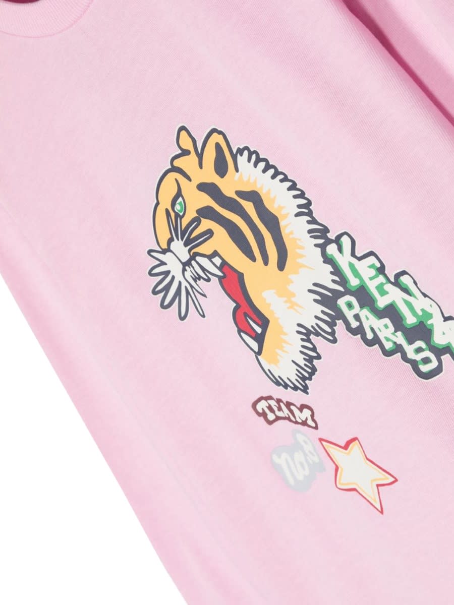 Shop Kenzo ml T-shirt Tiger In Pink