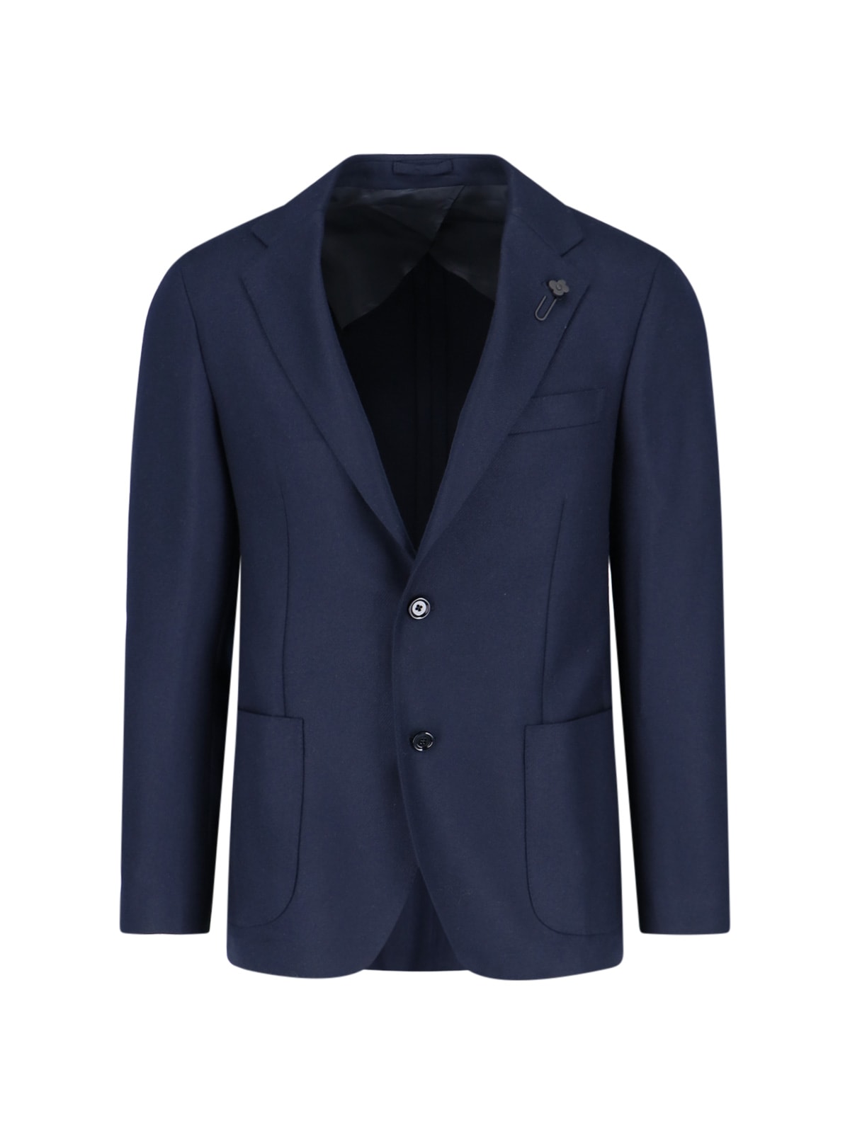 Shop Lardini Single-breasted Blazer In Blue