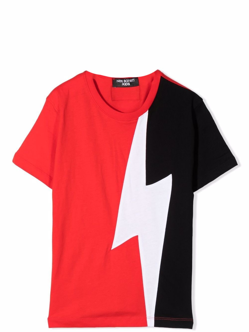 Neil Barrett Lightning T-shirt With Color-block Design